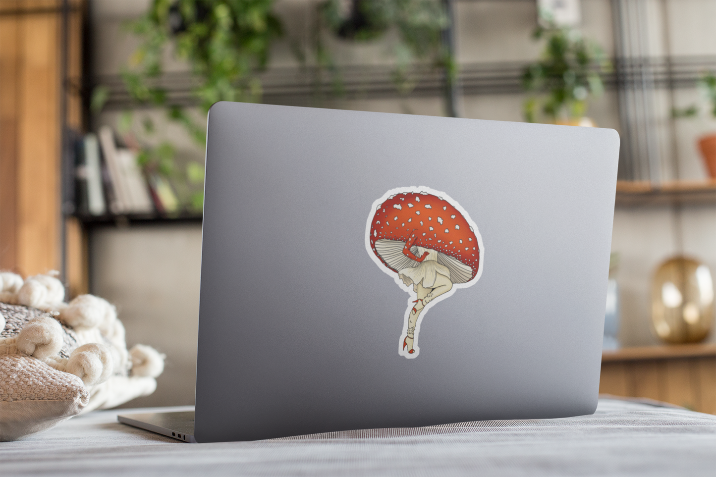 Miss Amanita | Mushroom Pinup Girl Sticker
