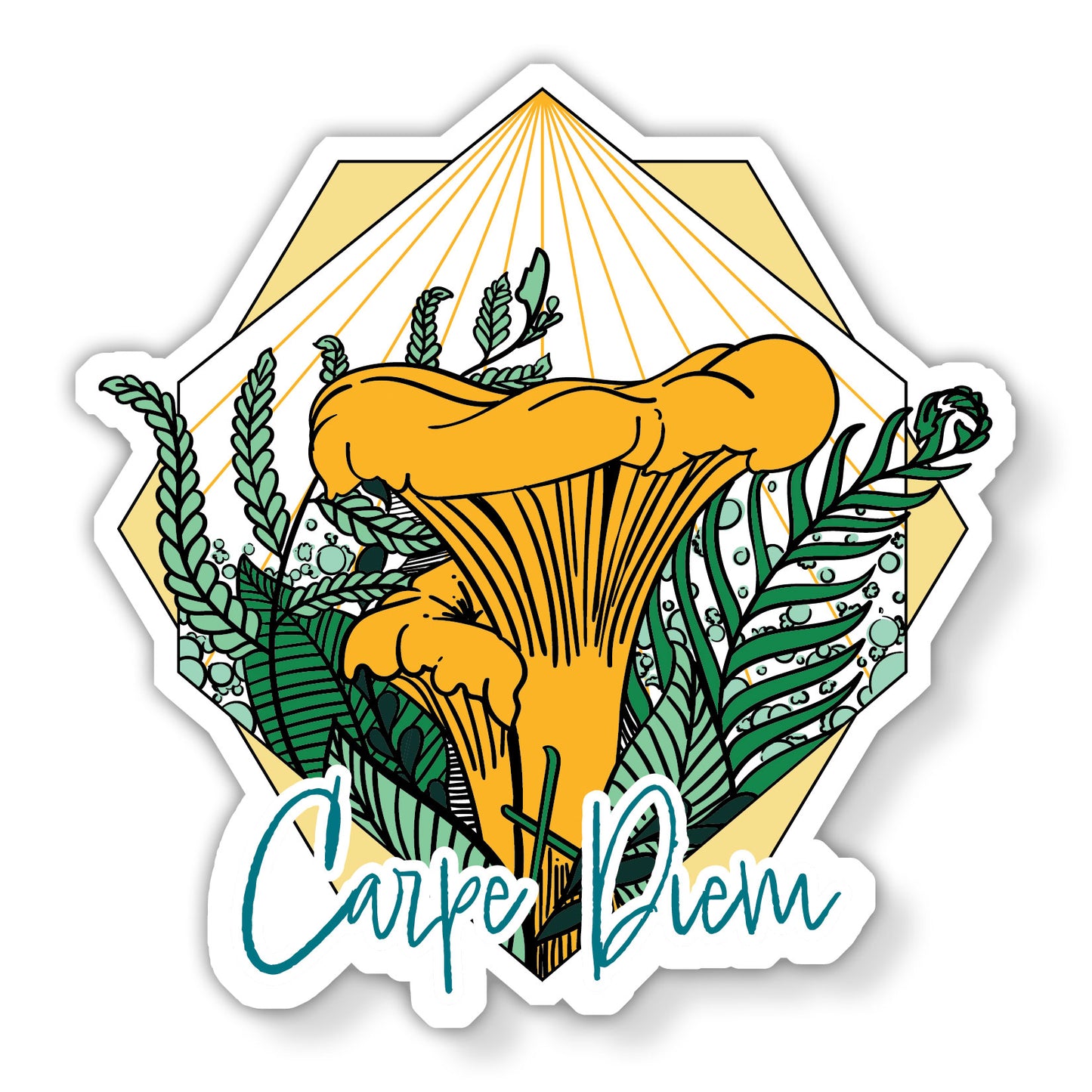 Carpe Diem Chanterelle | Inspirational Mushroom Magnet
