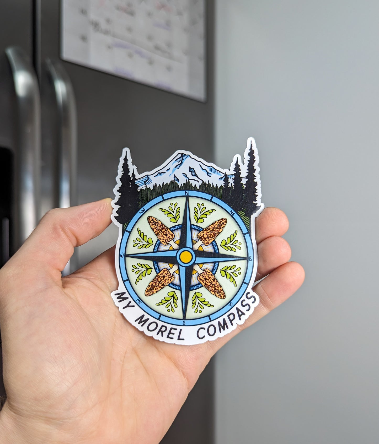 My Morel Compass | Funny Morel Mushroom Magnet