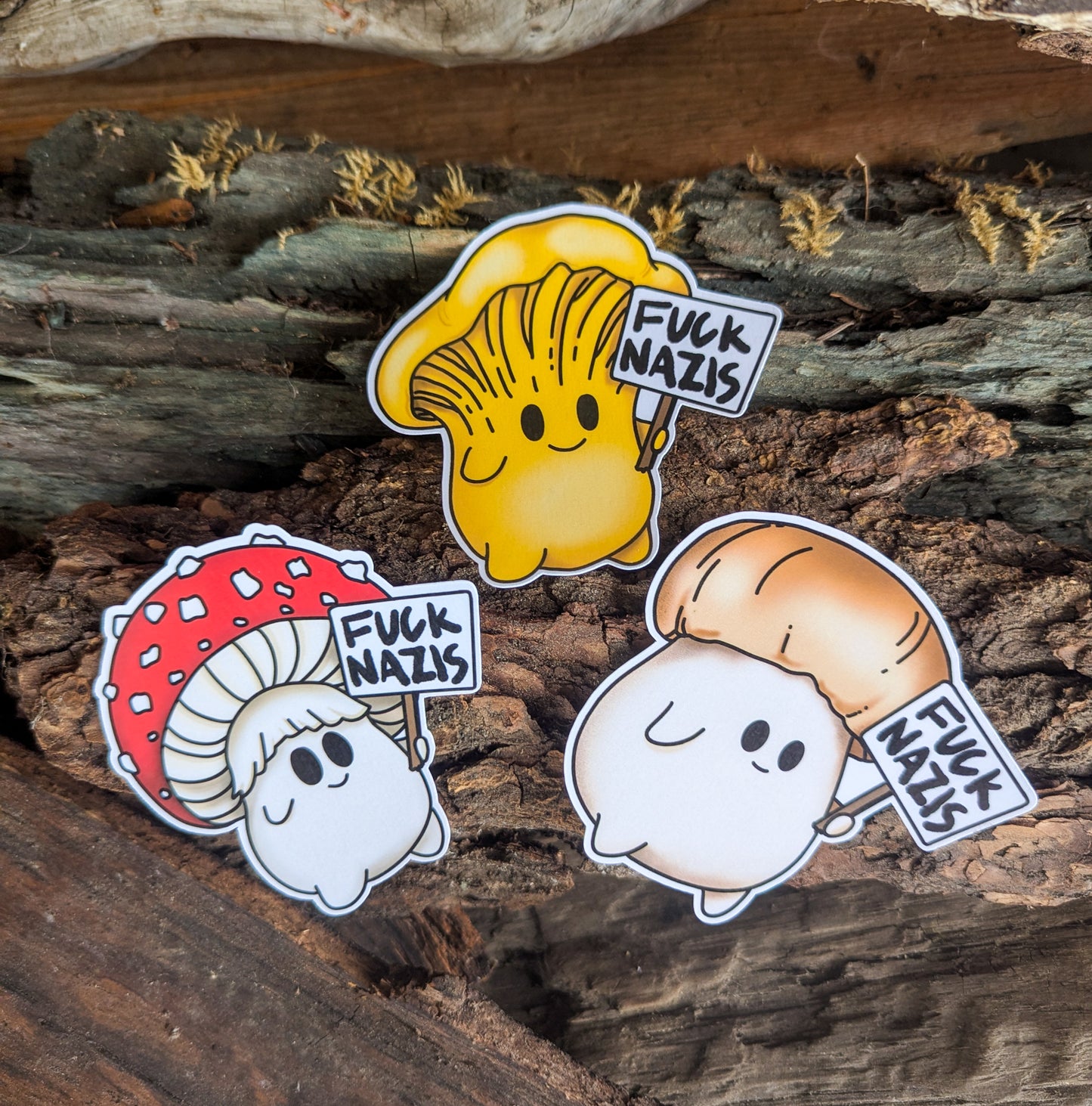The Fullest Monty! 43 Mushroom Stickers +Kiss-Cut Sticker Sheet with 5 stickers