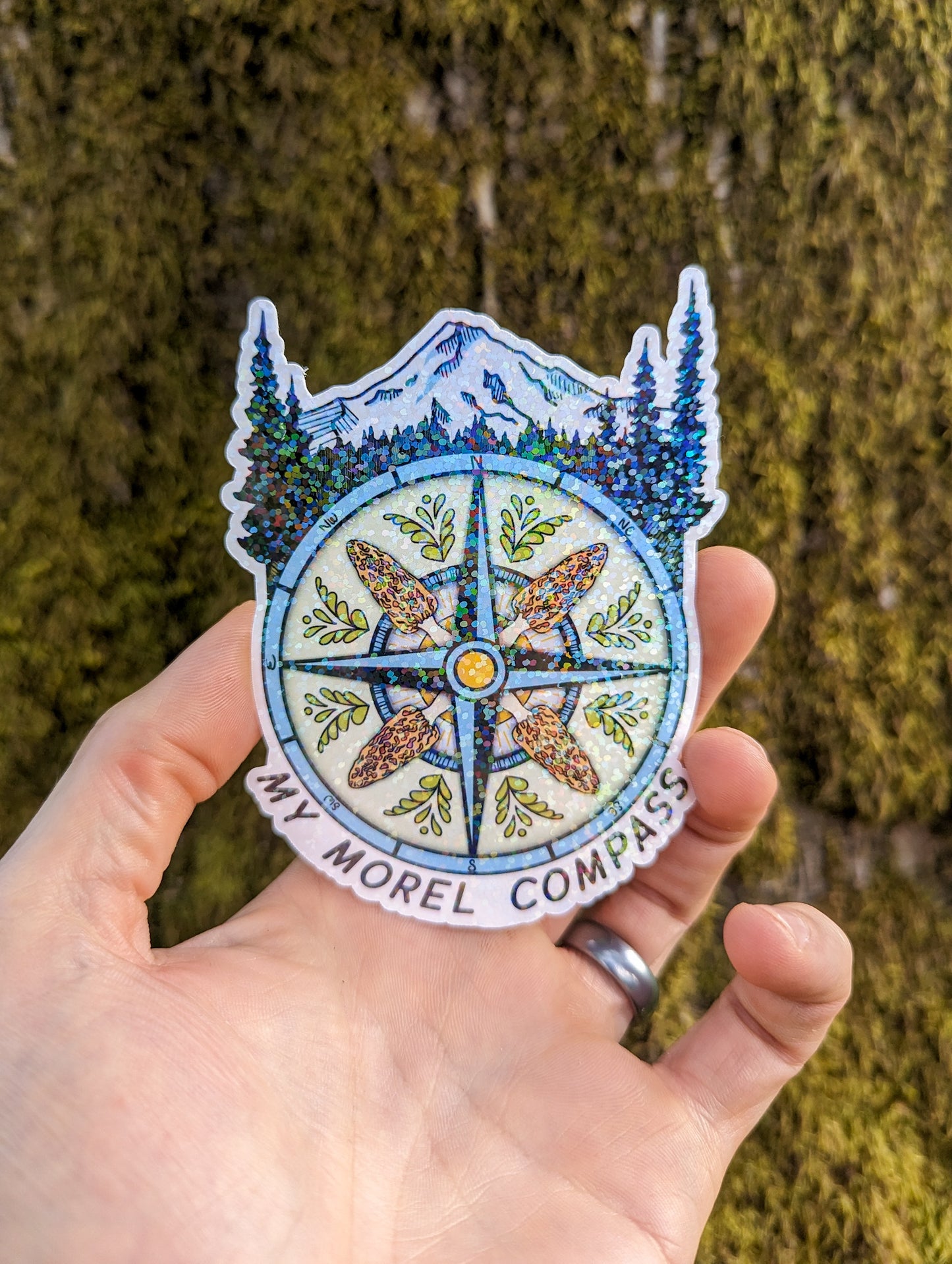 My Morel Compass | Funny Morel Mushroom Sticker