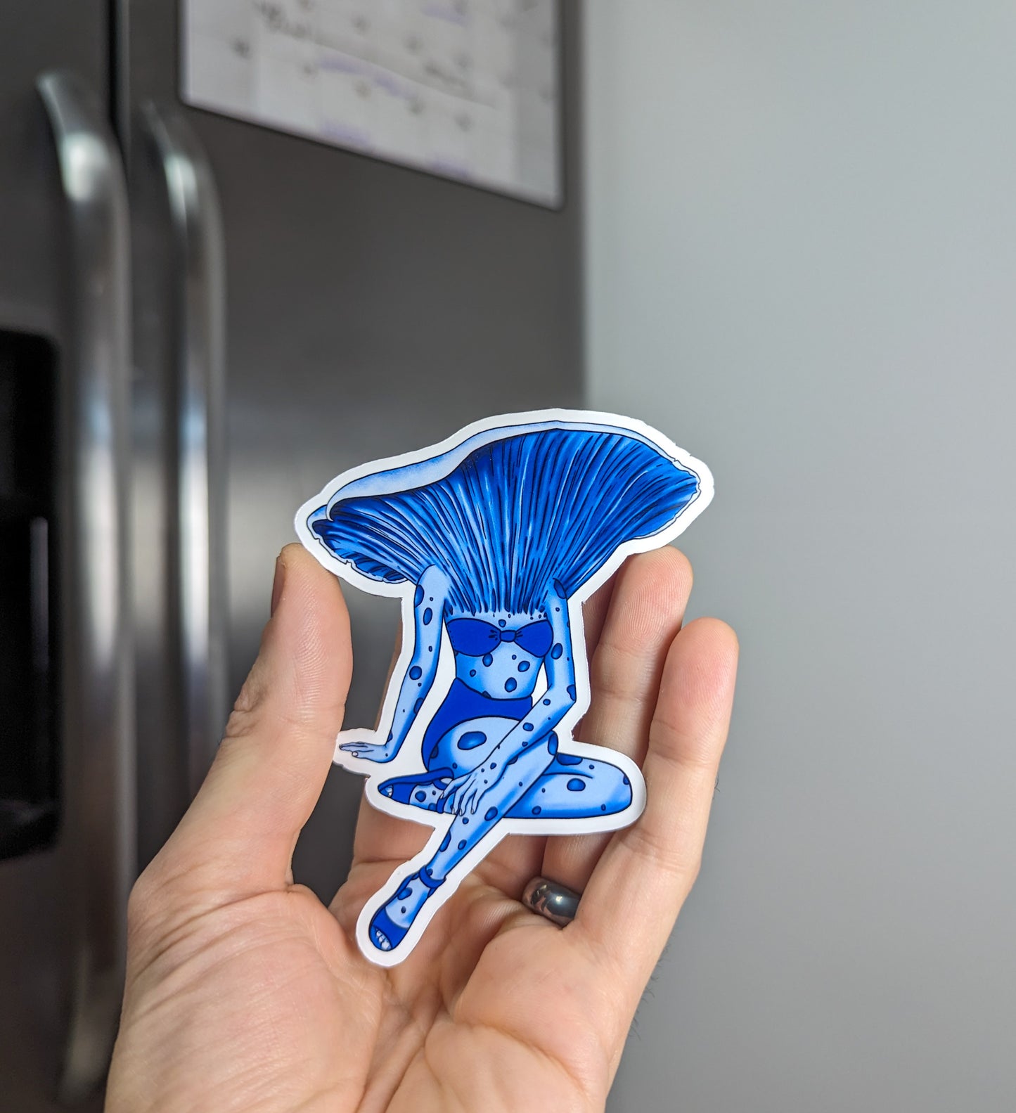 Lady Lactarius Mushroom Magnet | Mushroom Pinup Girl Magnet