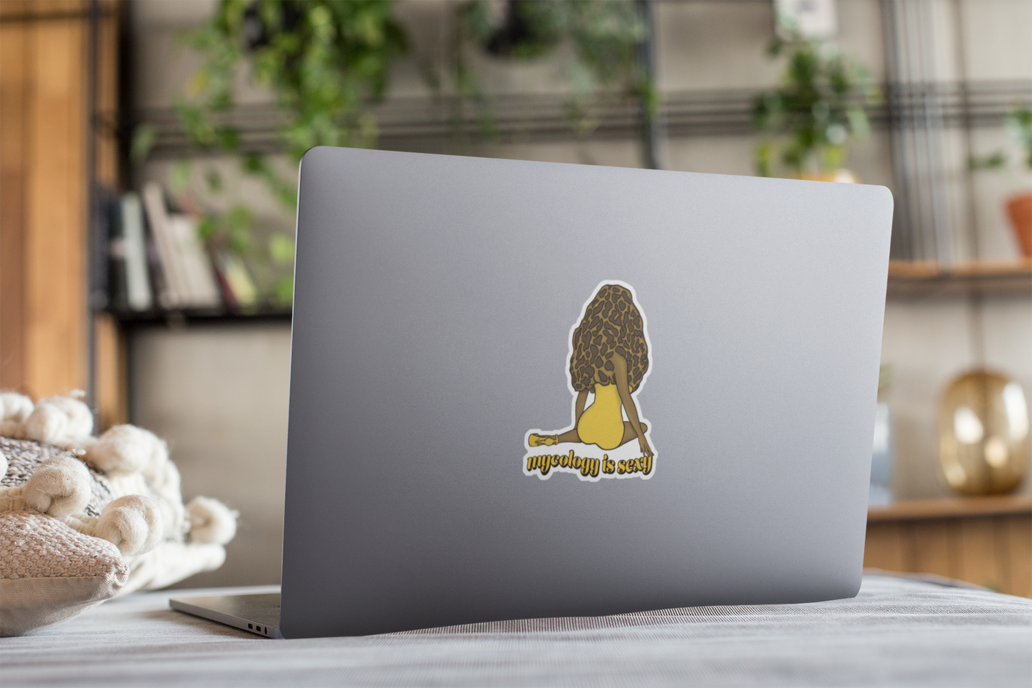 Madam Morel: The Sexy Mycologist | Mushroom Pinup Girl Sticker