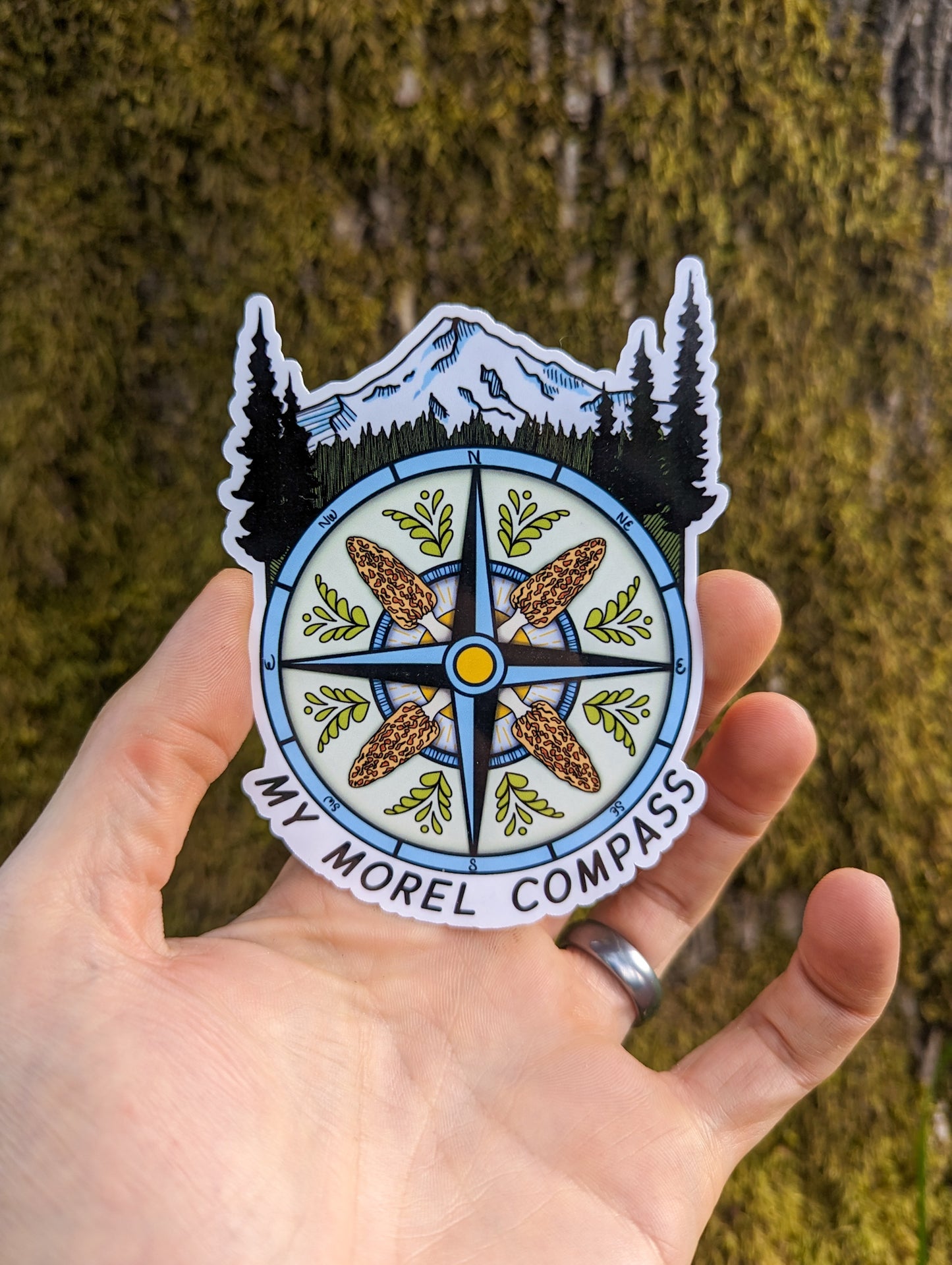 My Morel Compass | Funny Morel Mushroom Sticker