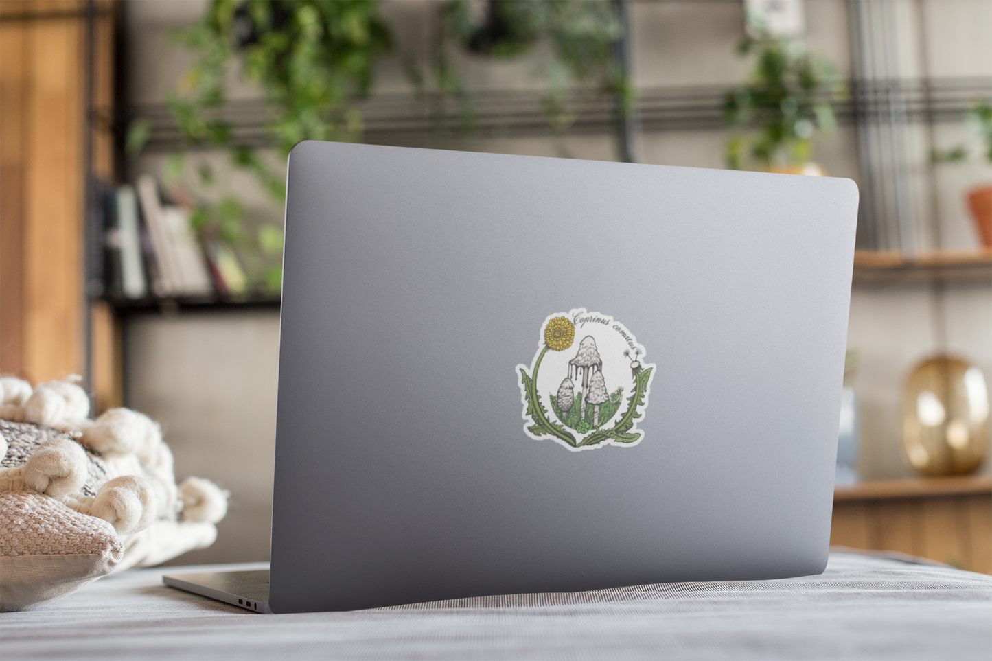 Shaggy Mane Mushroom Sticker | Coprinus comatus | Inky Cap