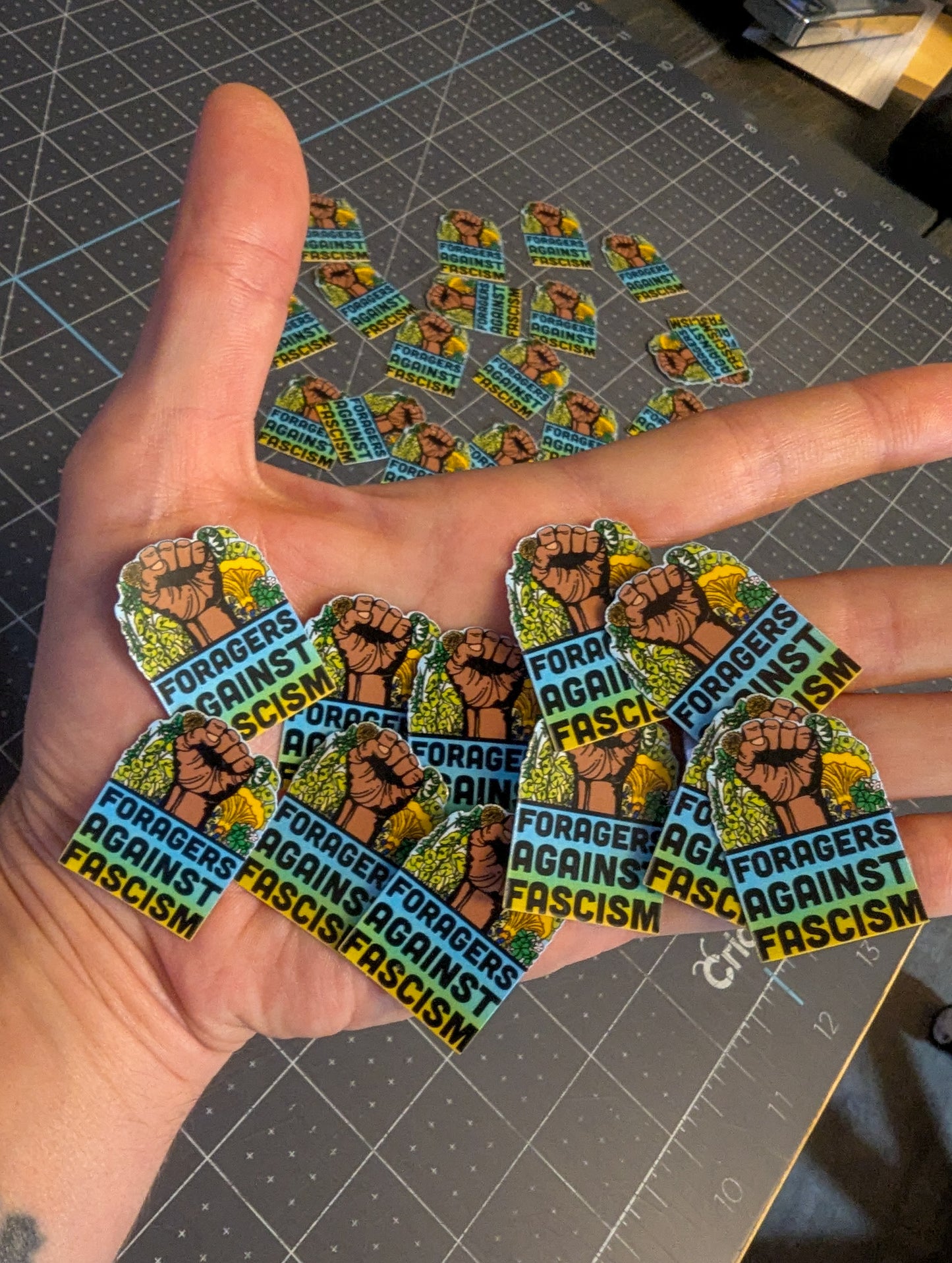 Foragers Against Fascism | Anti-Oligarchy Sticker