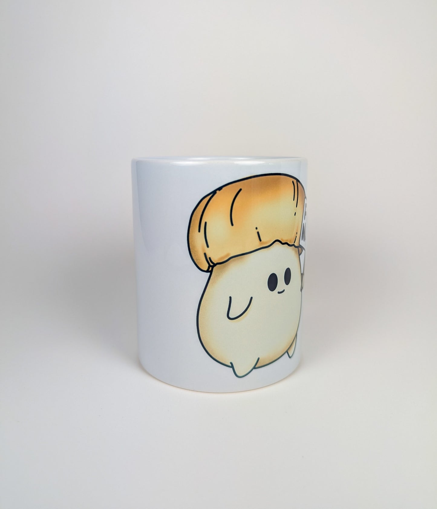 Fuck Nazis Porcini | Anti-Nazi Mushroom Mug | Mushroom Artwork on Ceramic Cup | 11oz/15oz Sizes