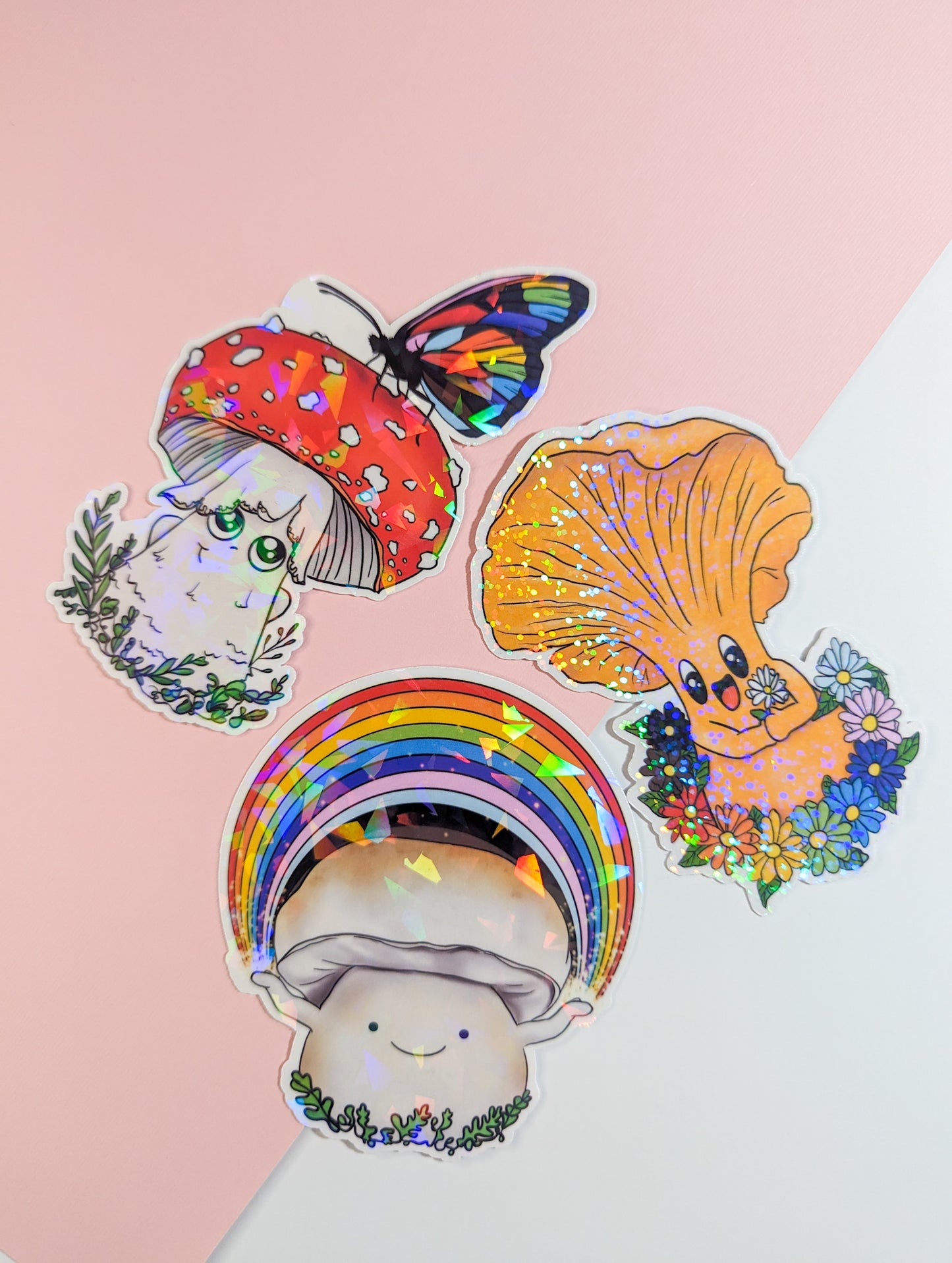 So Mush Pride | Set of 3 Adorable and Inclusive Mushroom Stickers