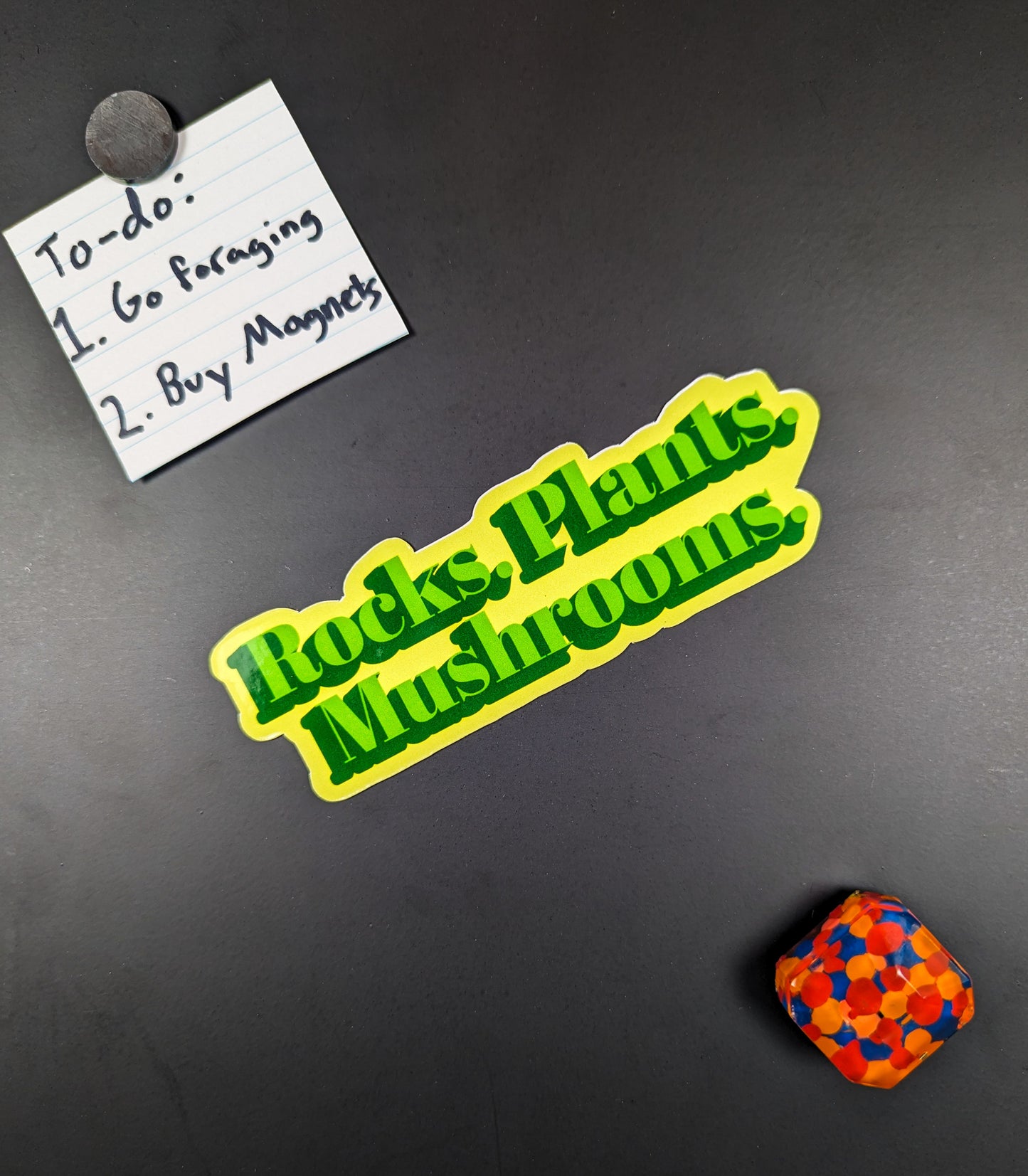 Rocks. Plants. Mushrooms. | Funny Nature Magnet