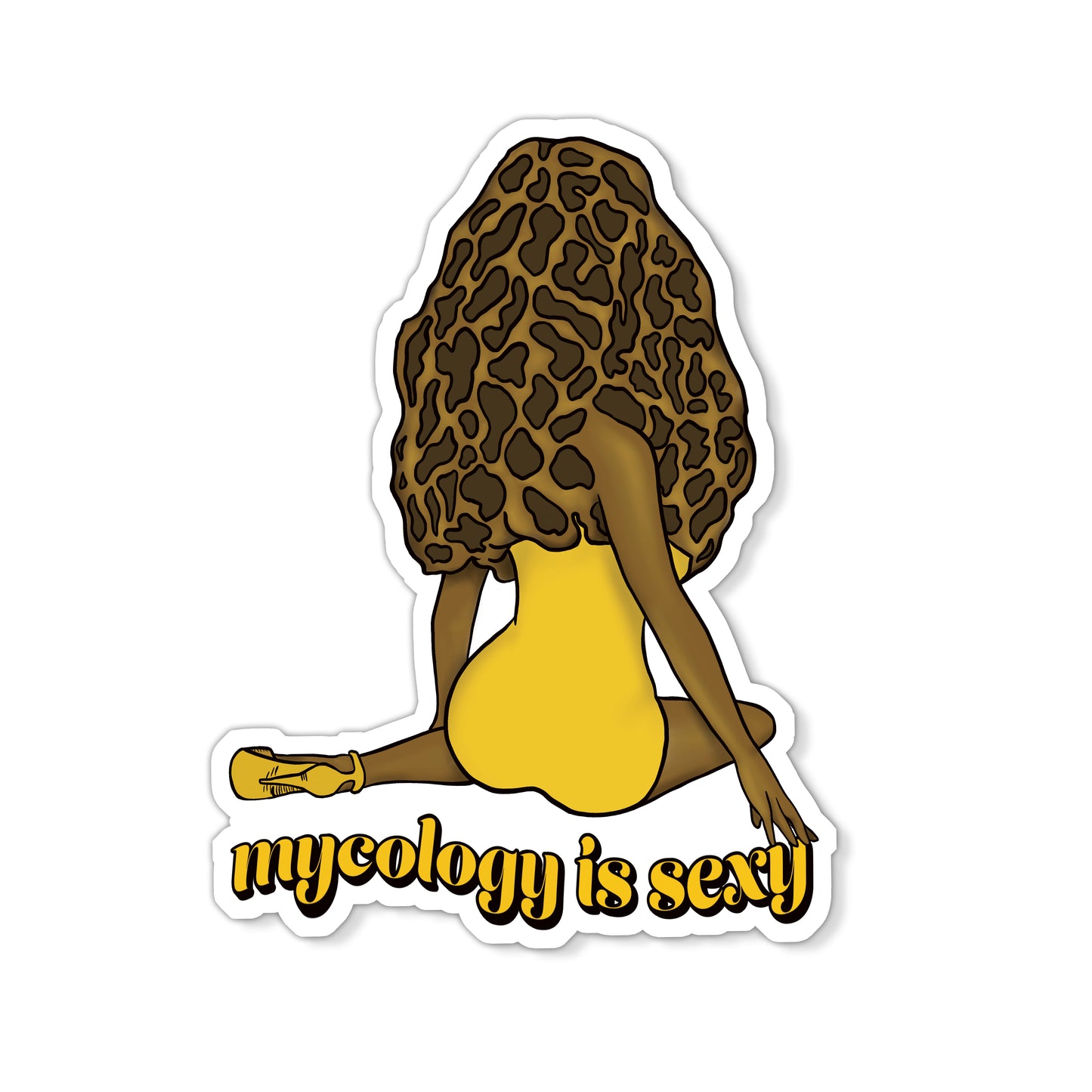 Madam Morel Mushroom Magnet | Mushroom Pinup Girl Magnet