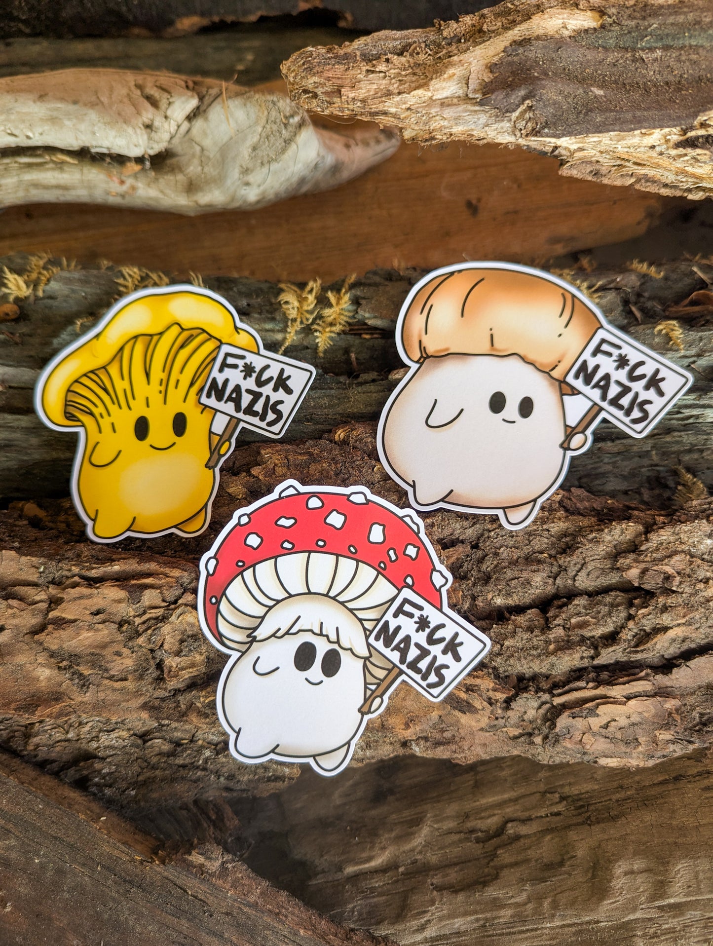 The Fullest Monty! 43 Mushroom Stickers +Kiss-Cut Sticker Sheet with 5 stickers