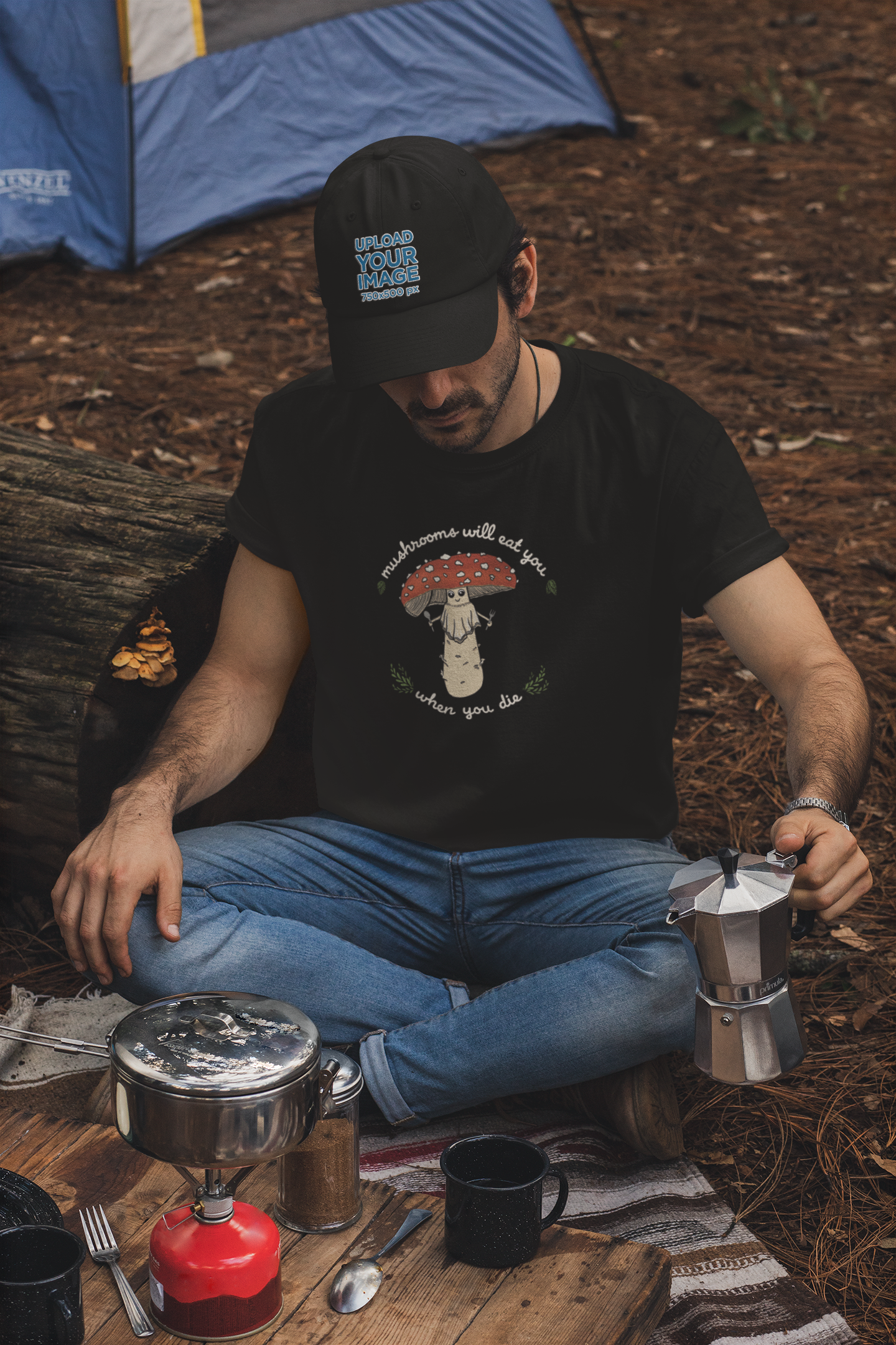 Mushrooms Will Eat You When You Die | Unisex 100% Cotton T-Shirt | Funny Amanita Mushroom Design