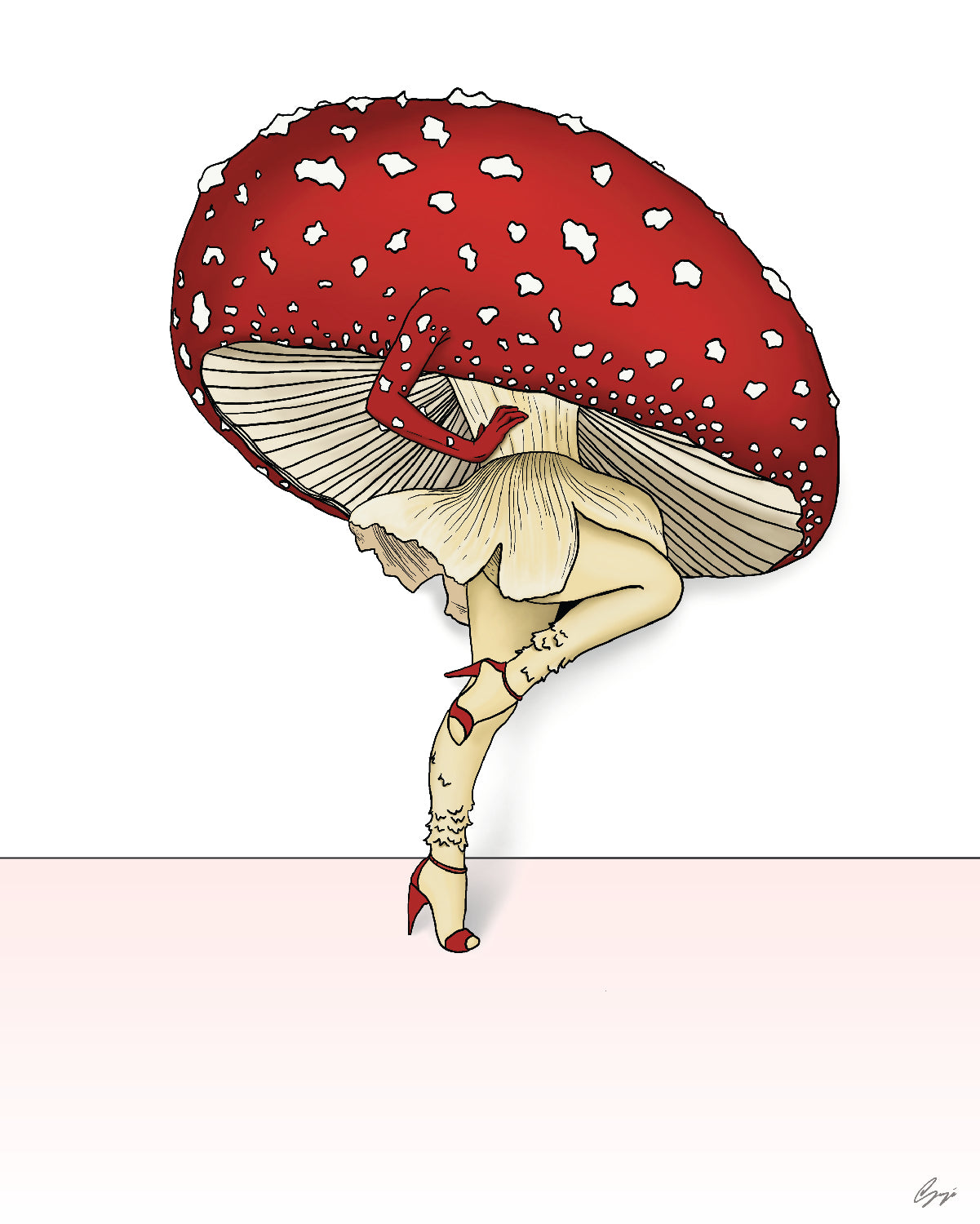 The Tantalizing Trio: A FunGal Triple Threat | Set of Three 8"x10" Prints | Sexy Mushroom Pinup Girls
