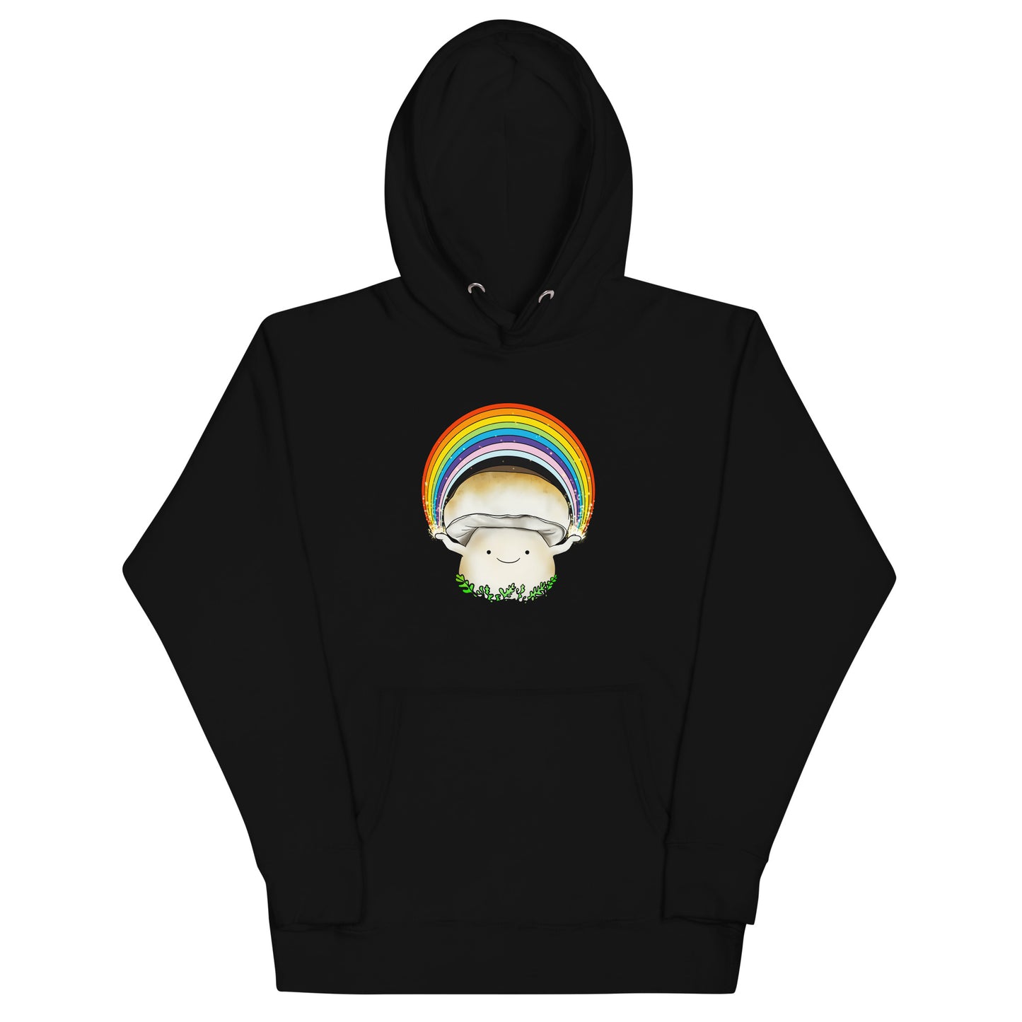 Porcini Mushroom Holding Pride Rainbow | Unisex Hoodie | Adorable Pride Mushroom Apparel