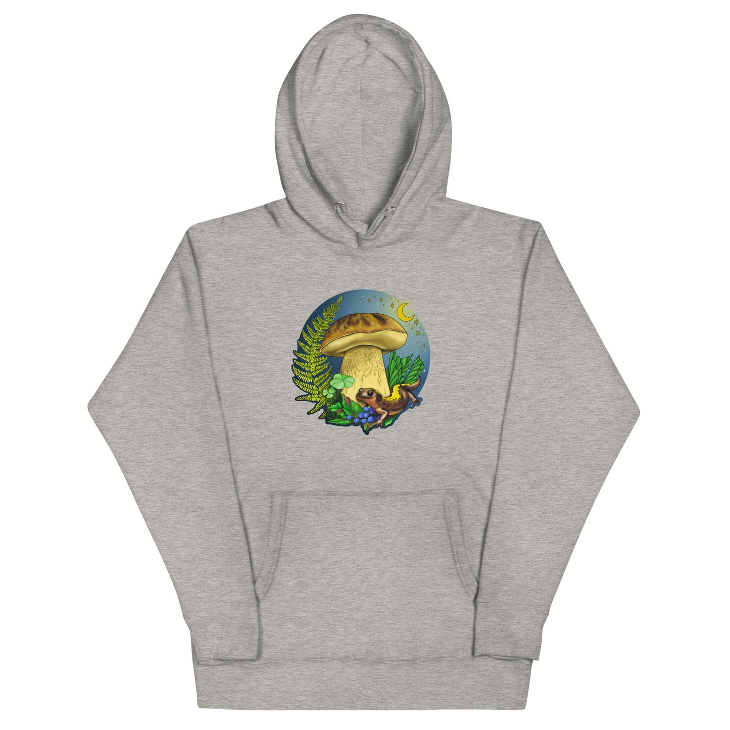 Porcini Mushroom and Salamander | Unisex Hoodie | Beautiful Mushroom Apparel