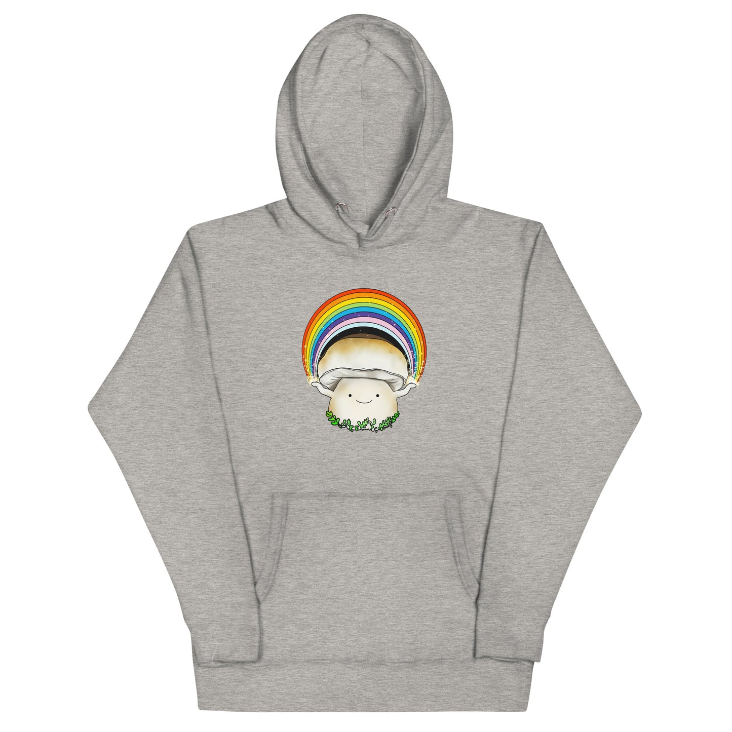 Porcini Mushroom Holding Pride Rainbow | Unisex Hoodie | Adorable Pride Mushroom Apparel