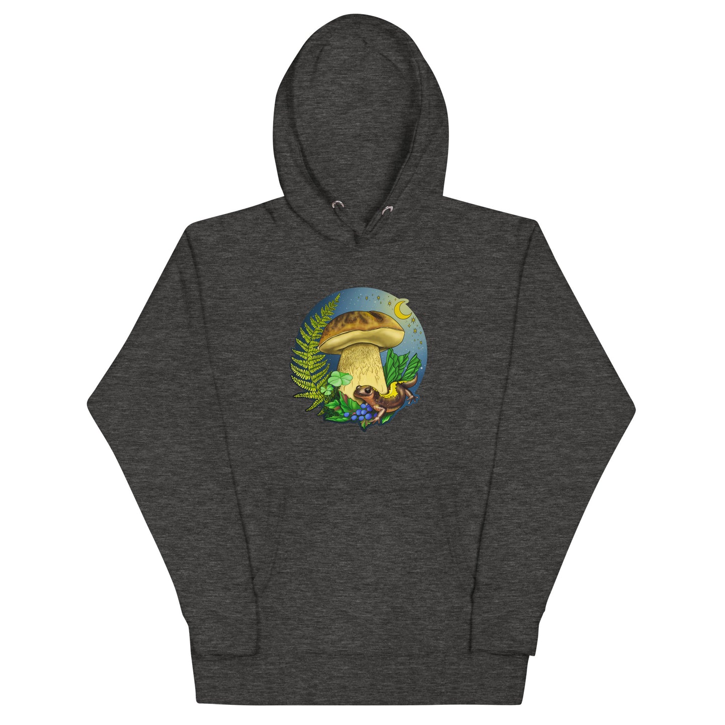 Porcini Mushroom and Salamander | Unisex Hoodie | Beautiful Mushroom Apparel