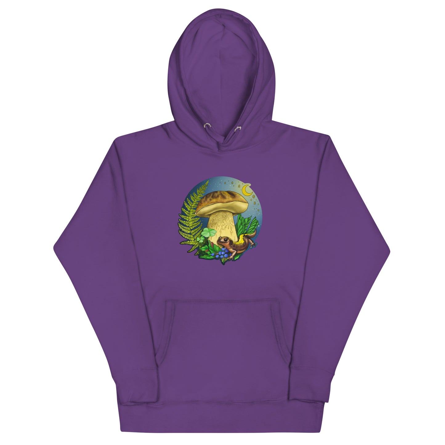 Porcini Mushroom and Salamander | Unisex Hoodie | Beautiful Mushroom Apparel