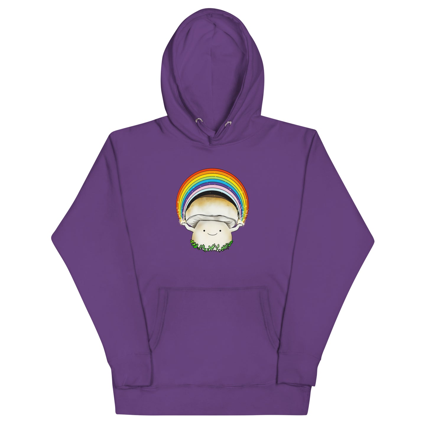 Porcini Mushroom Holding Pride Rainbow | Unisex Hoodie | Adorable Pride Mushroom Apparel
