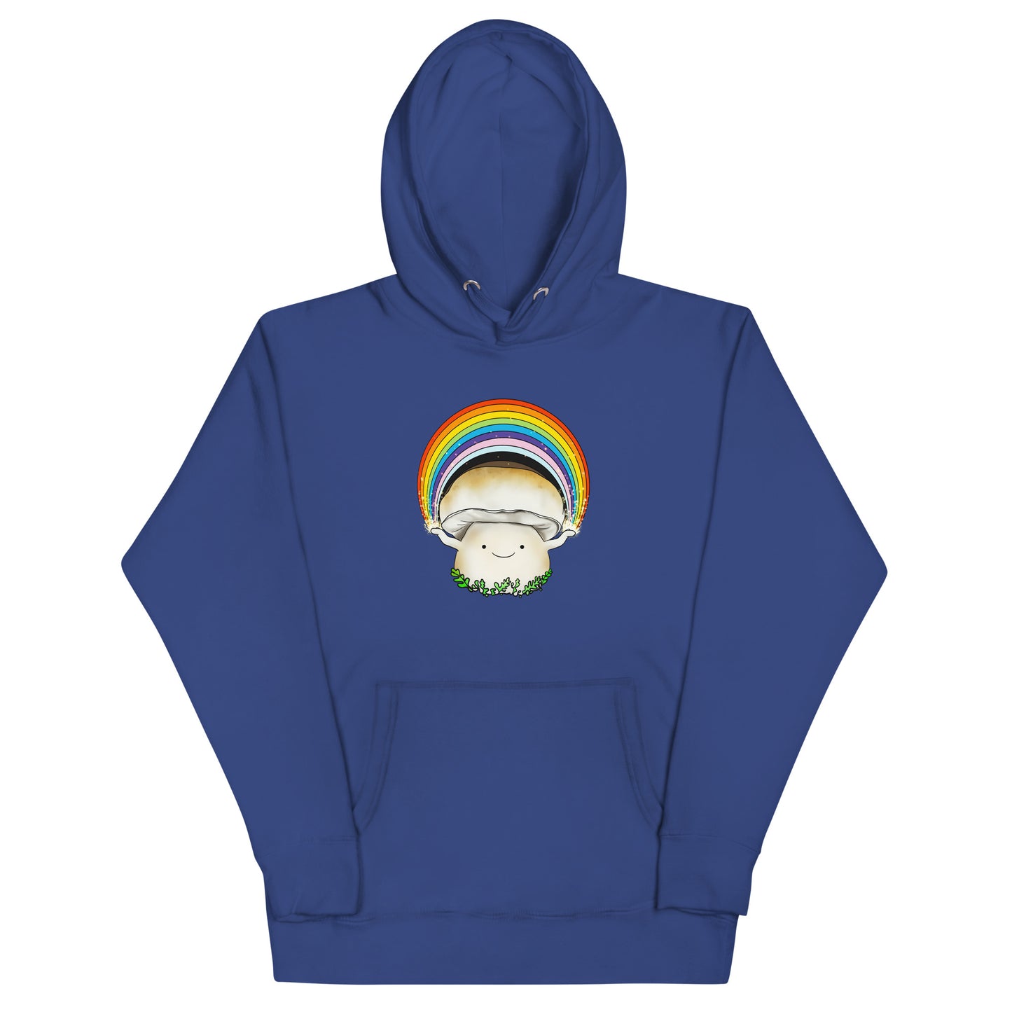 Porcini Mushroom Holding Pride Rainbow | Unisex Hoodie | Adorable Pride Mushroom Apparel