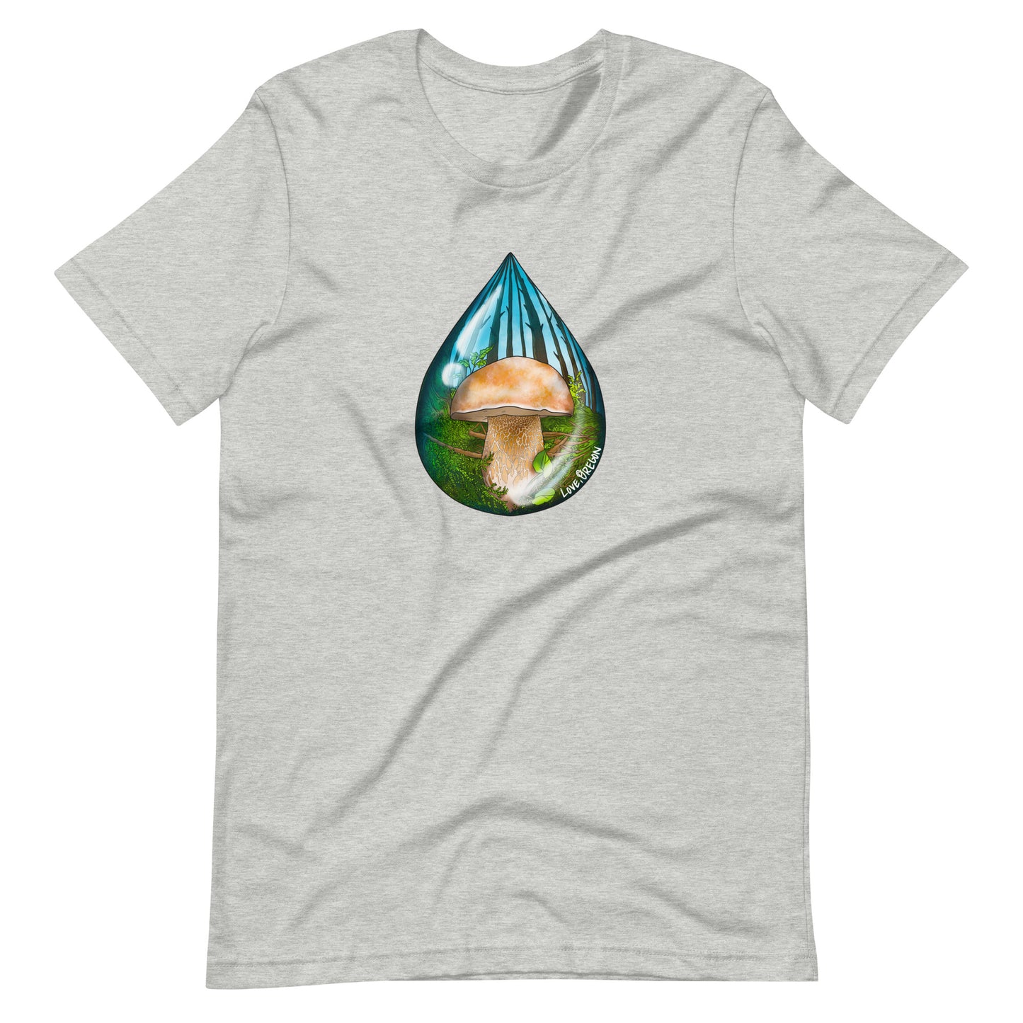 Porcini Raindrop | Unisex t-shirt | "Love, Oregon" Series