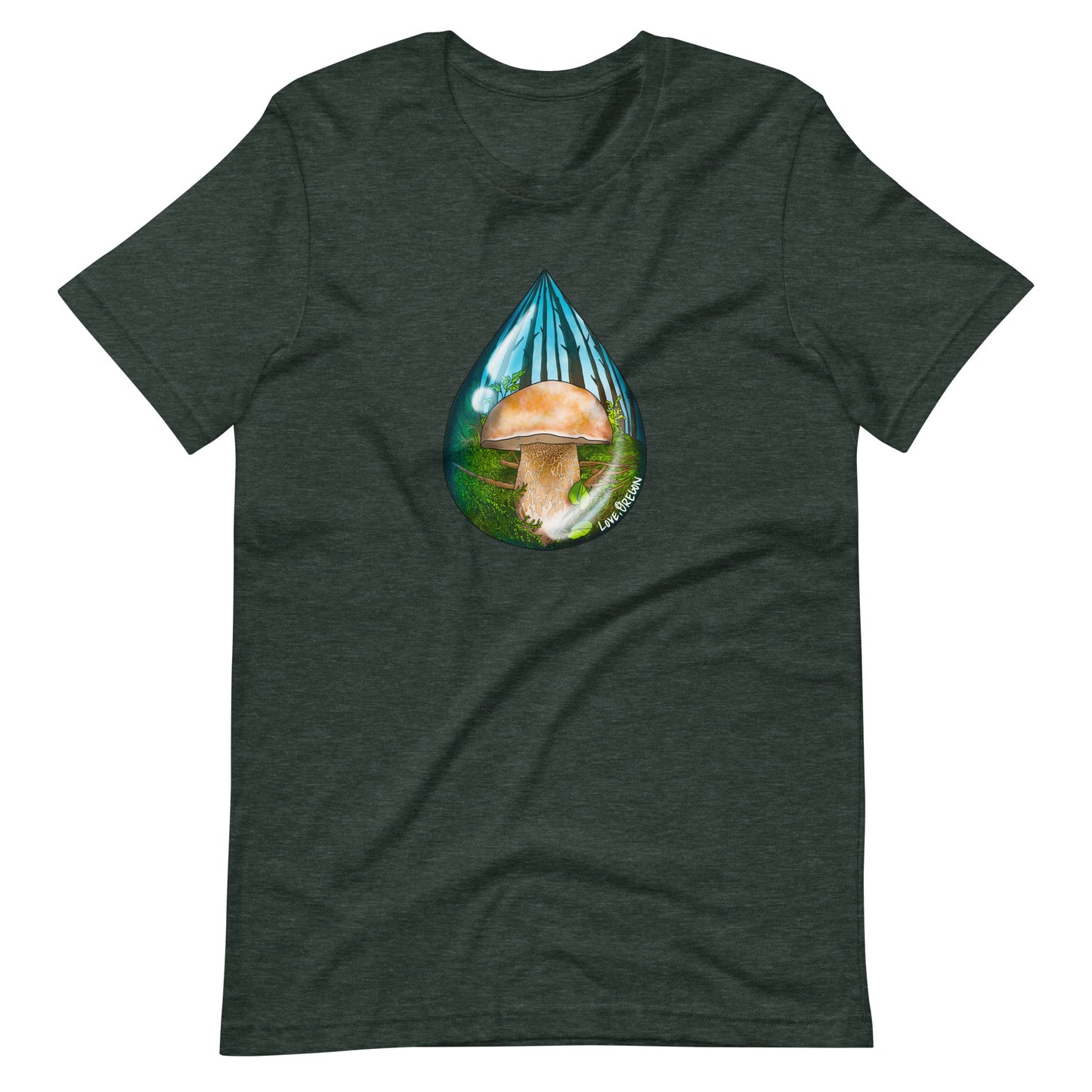 Porcini Raindrop | Unisex t-shirt | "Love, Oregon" Series