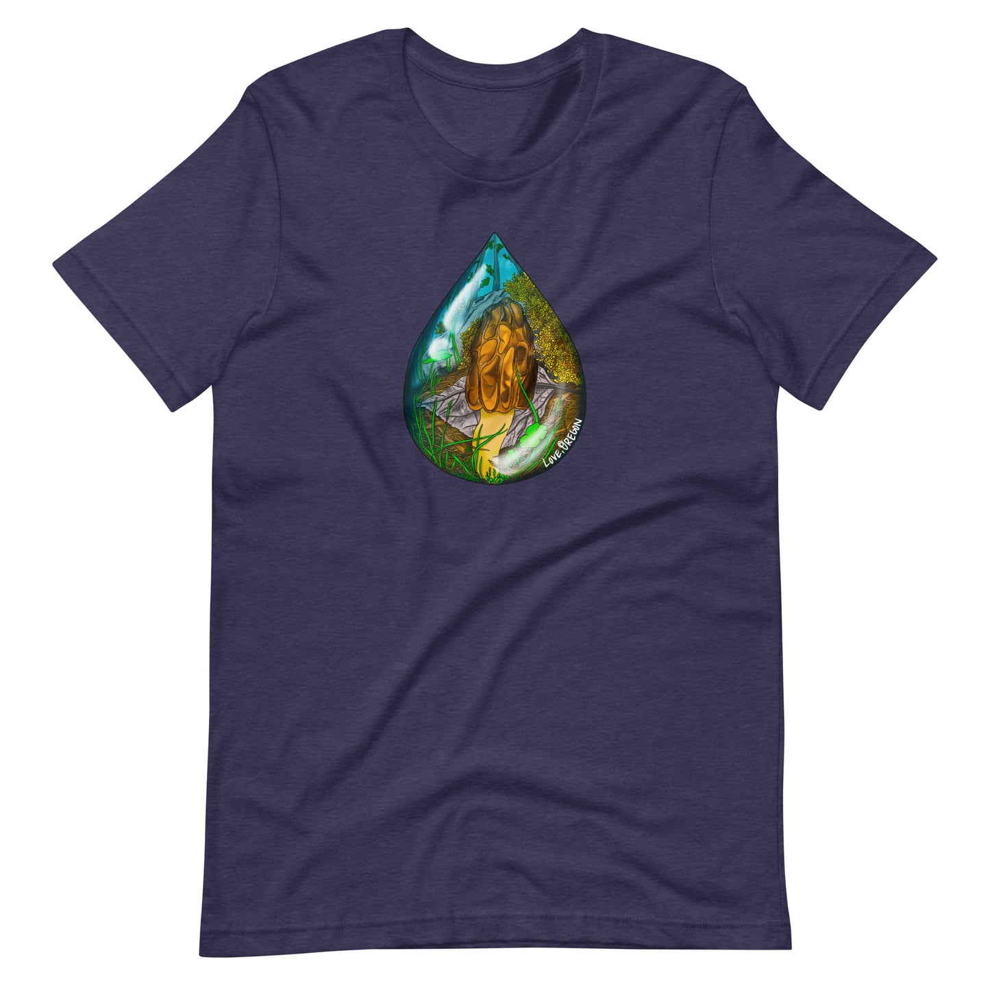 Morel Raindrop | Unisex t-shirt | "Love, Oregon" Series