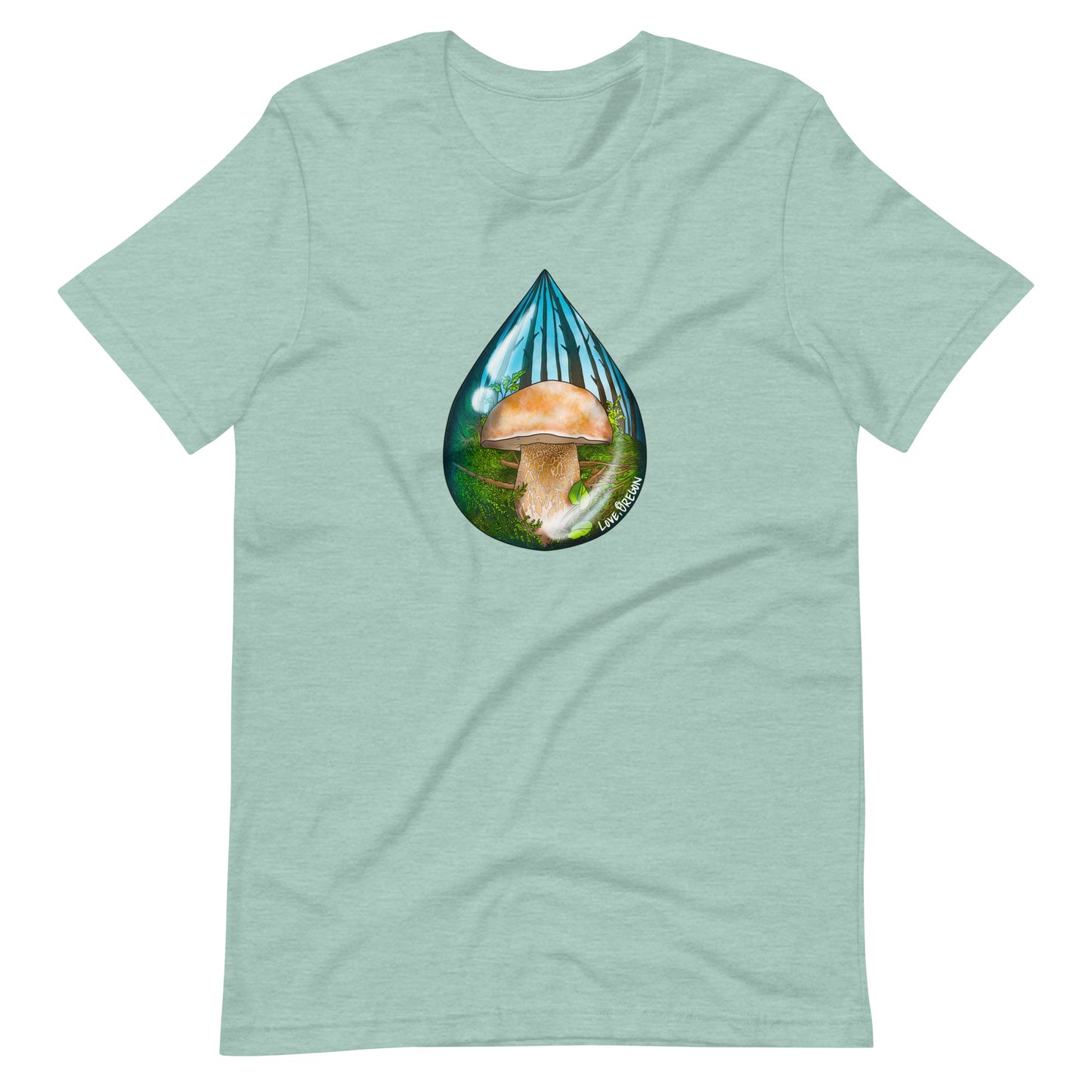 Porcini Raindrop | Unisex t-shirt | "Love, Oregon" Series