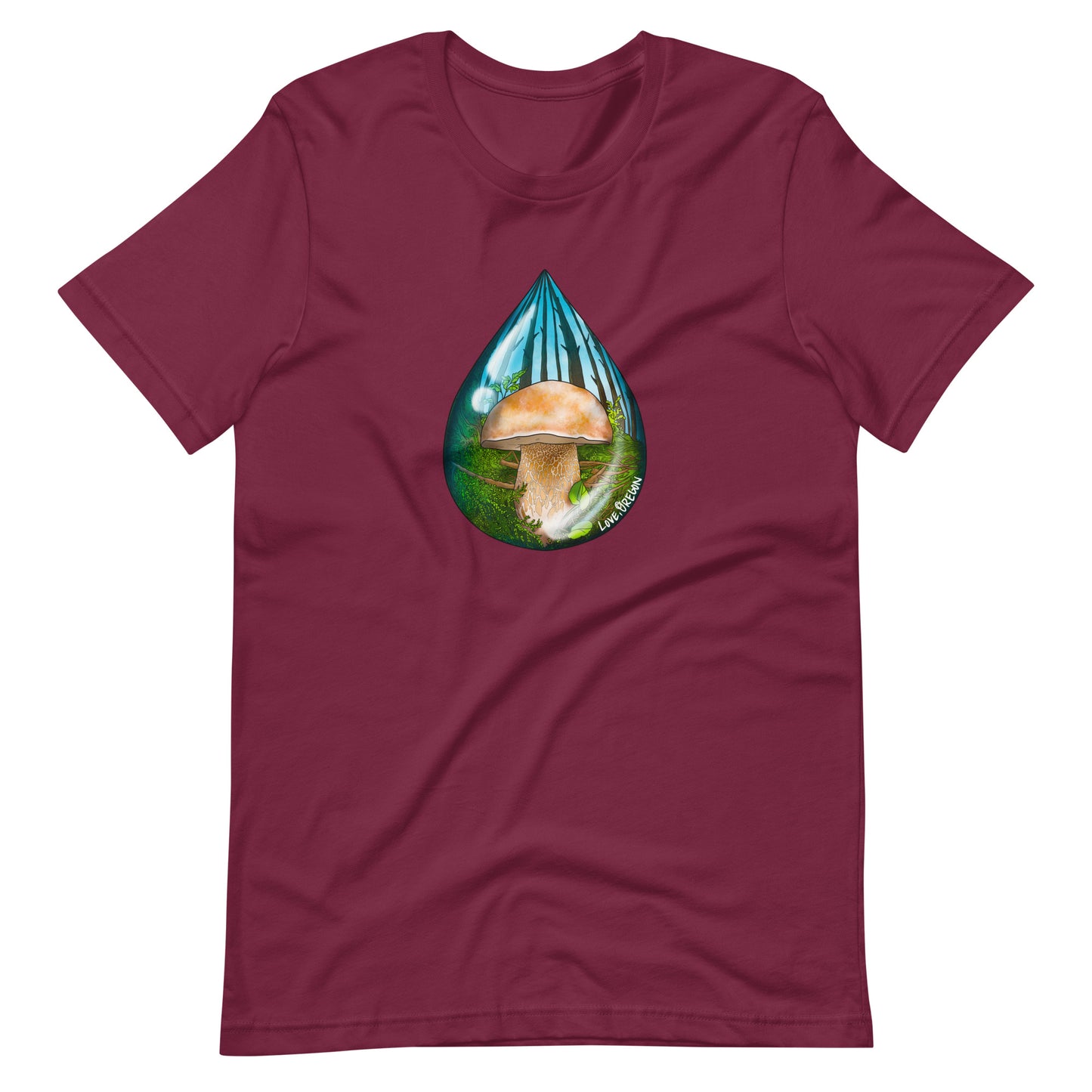 Porcini Raindrop | Unisex t-shirt | "Love, Oregon" Series