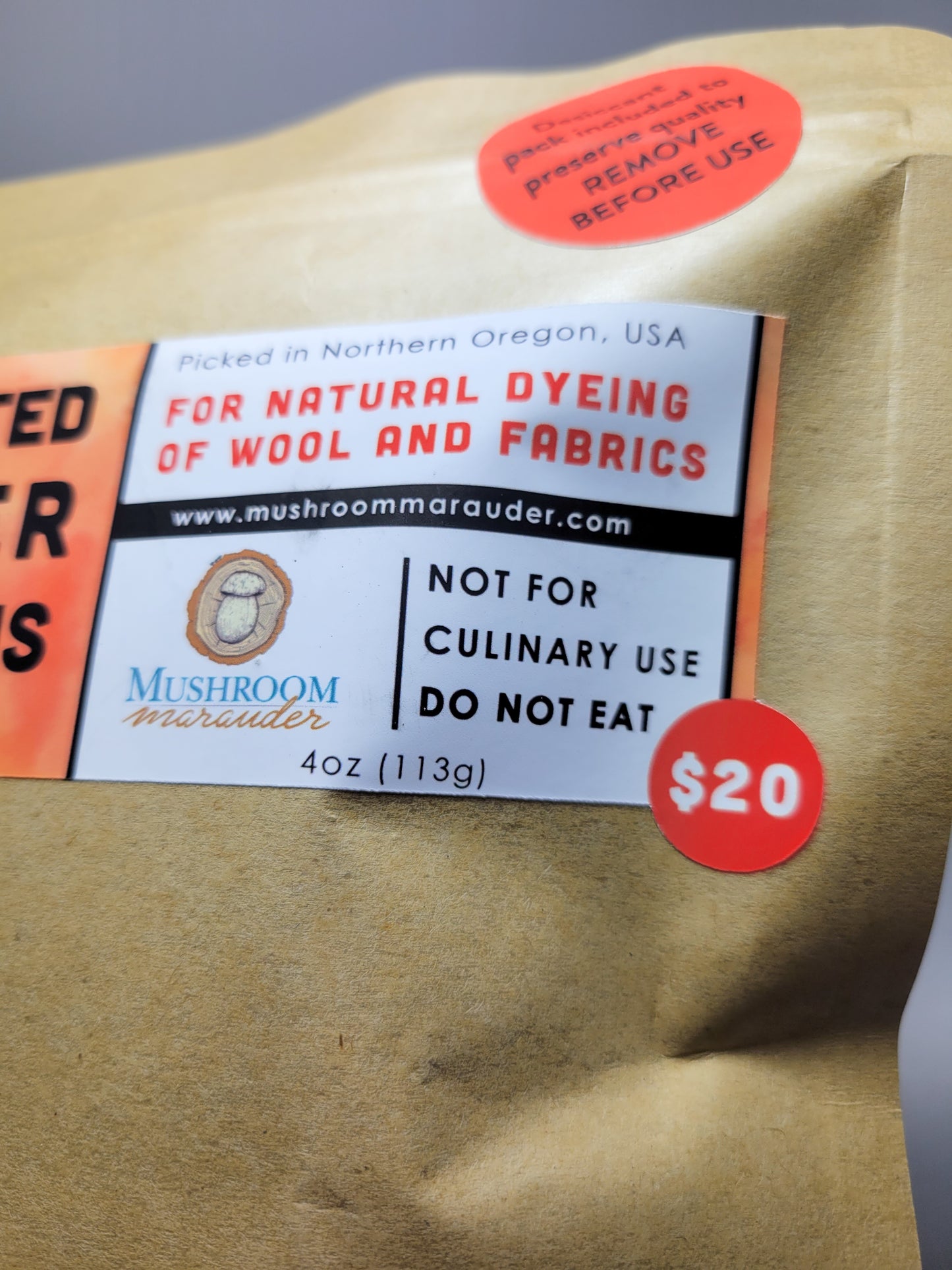 Dehydrated Lobster Mushrooms For Naturally Dyeing Wool and Fabrics *NOT FOR CULINARY USE, DO NOT EAT*