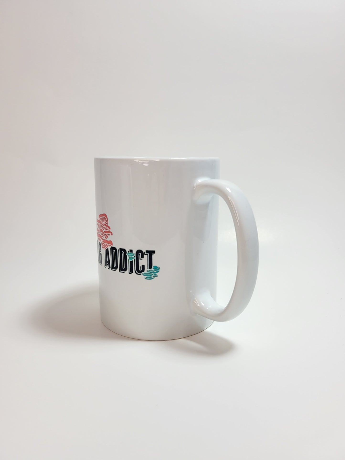 Foraging Addict | Funny Mushroom Mug | Mushroom Artwork on Ceramic Cup | 11oz/15oz Sizes