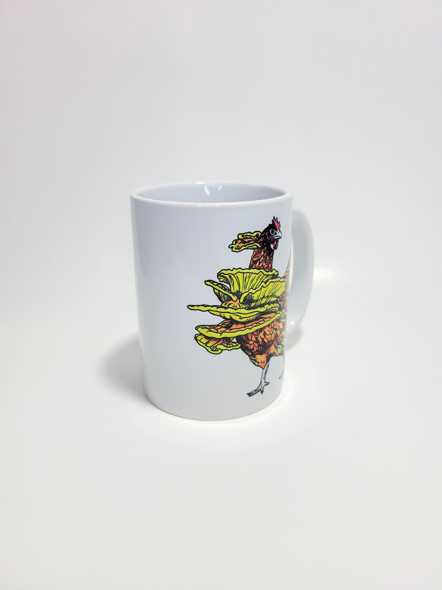 Chicken Of The Woods | Funny Mushroom Mug | Mushroom Artwork on Ceramic Cup | 11oz/15oz Sizes
