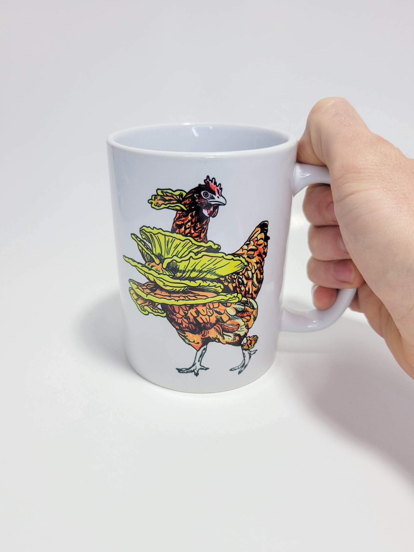 Chicken Of The Woods | Funny Mushroom Mug | Mushroom Artwork on Ceramic Cup | 11oz/15oz Sizes