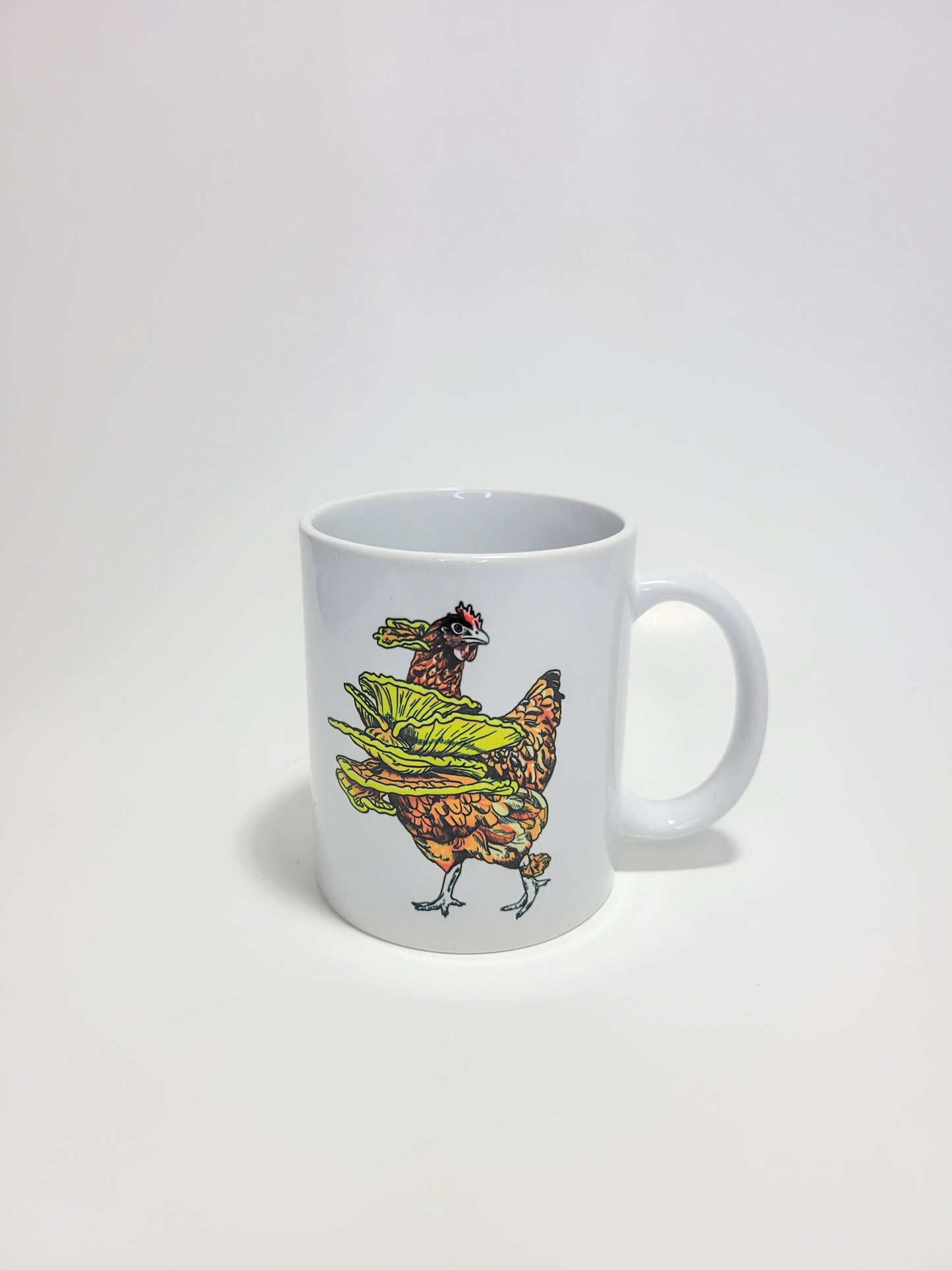 Chicken Of The Woods | Funny Mushroom Mug | Mushroom Artwork on Ceramic Cup | 11oz/15oz Sizes