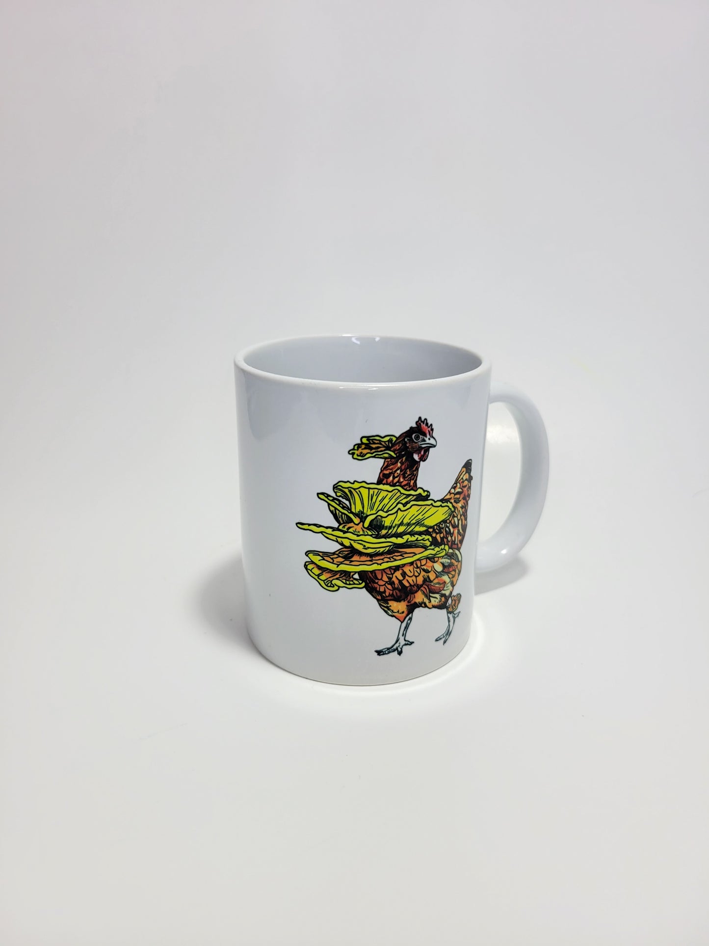 Chicken Of The Woods | Funny Mushroom Mug | Mushroom Artwork on Ceramic Cup | 11oz/15oz Sizes