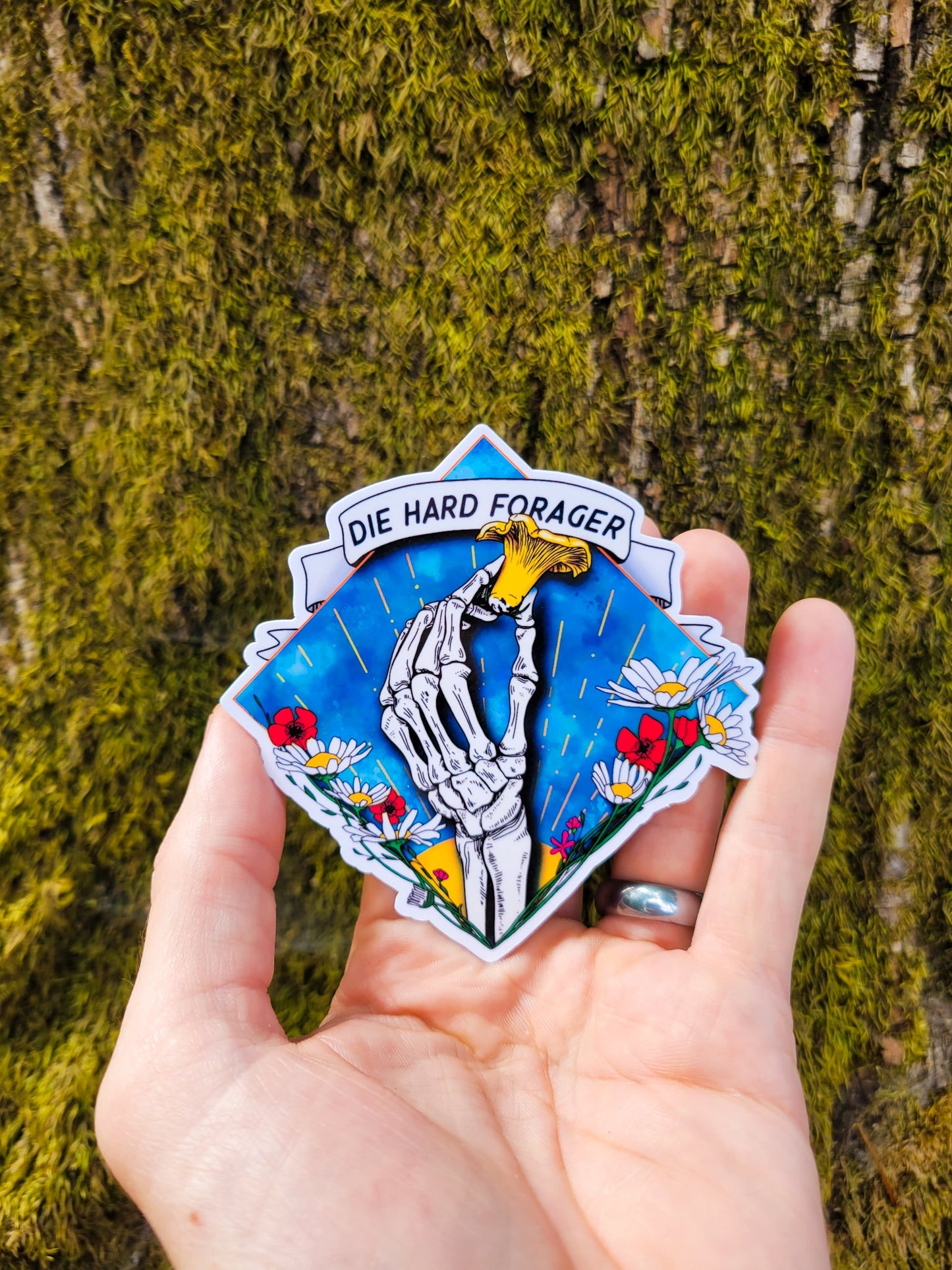 Die Hard Forager | Morbid Chanterelle Mushroom Sticker