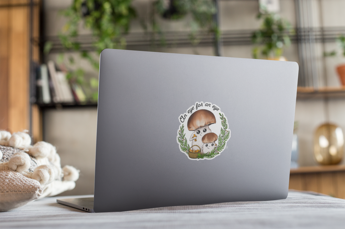 An Eye For An Eye | Funny Porcini Mushroom Sticker