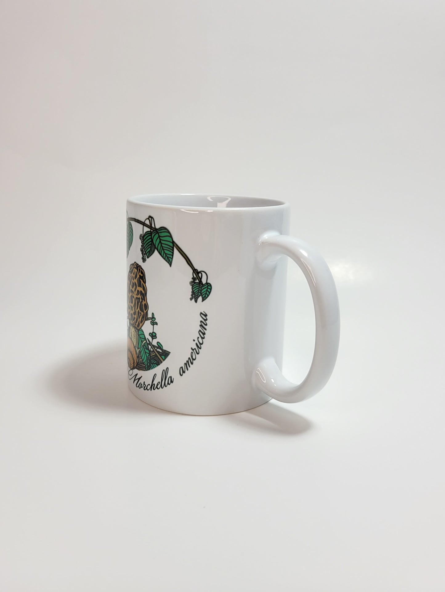 Morchella Americana | Morel Mushroom Artwork on Ceramic Cup | 11oz/15oz Sizes