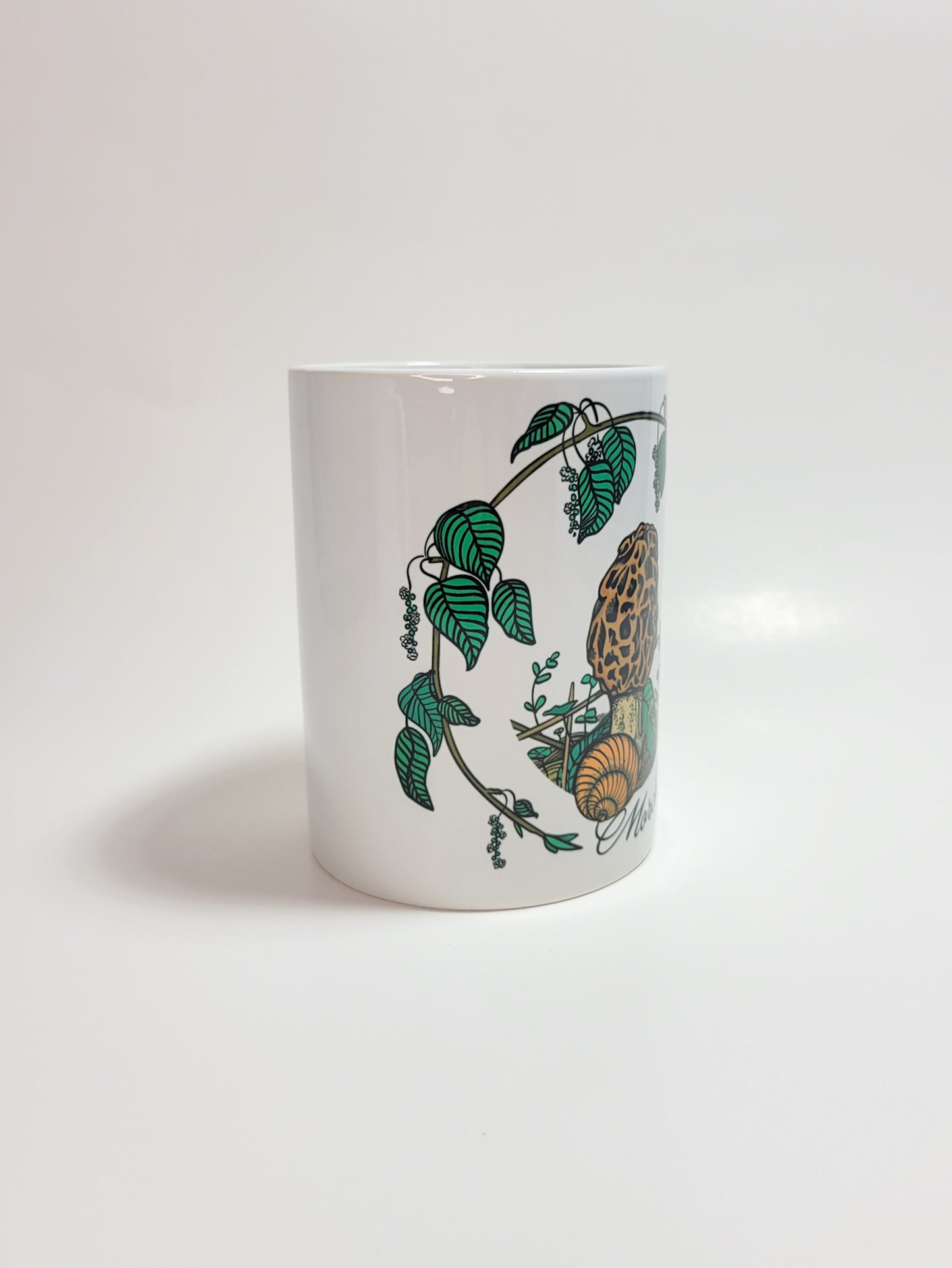 Morchella Americana | Morel Mushroom Artwork on Ceramic Cup | 11oz/15oz Sizes