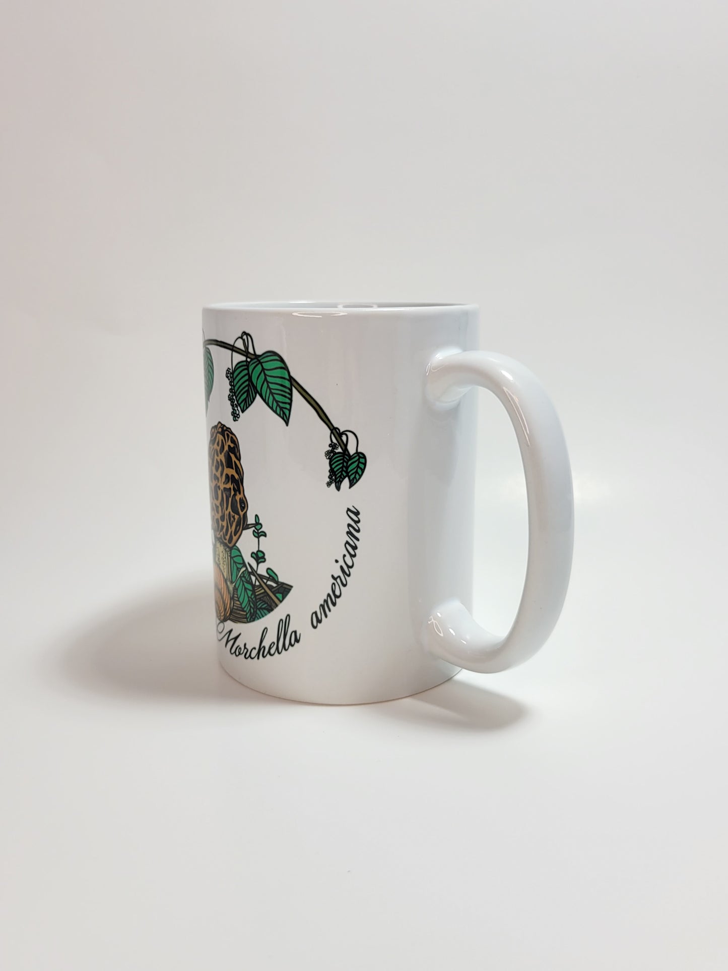 Morchella Americana | Morel Mushroom Artwork on Ceramic Cup | 11oz/15oz Sizes