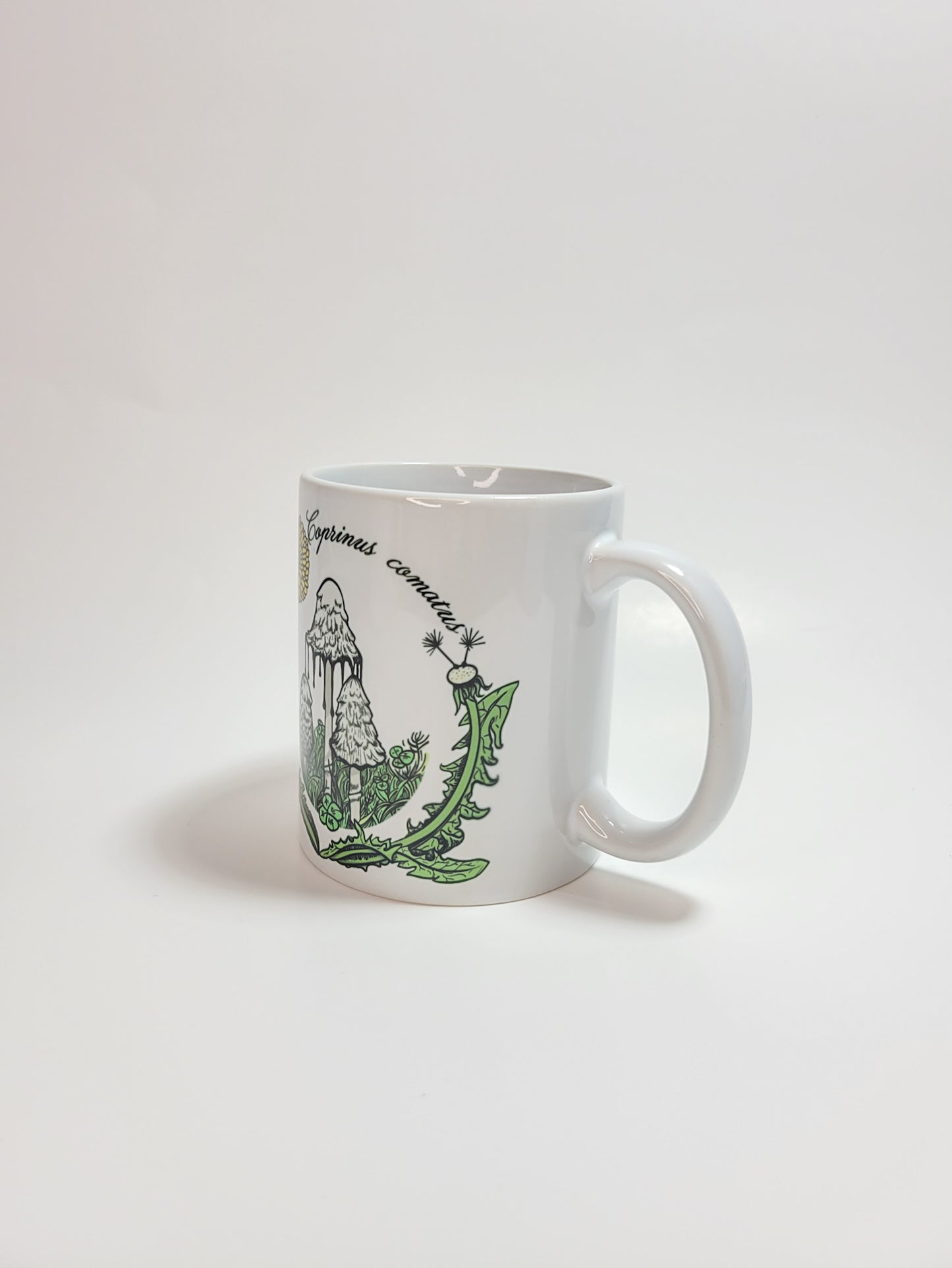 Coprinus Comatus | Shaggy Mane Mushroom Mug | Mushroom Artwork on Ceramic Cup | 11oz/15oz Sizes