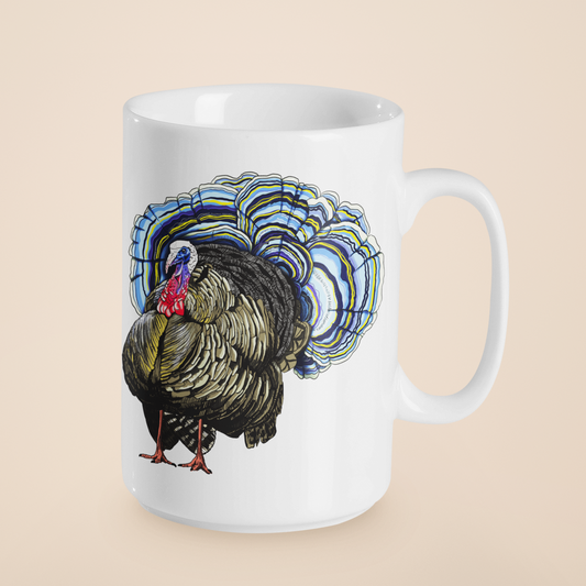 Turkey Tail | Funny Mushroom Mug | Mushroom Artwork on Ceramic Cup | 11oz/15oz Sizes