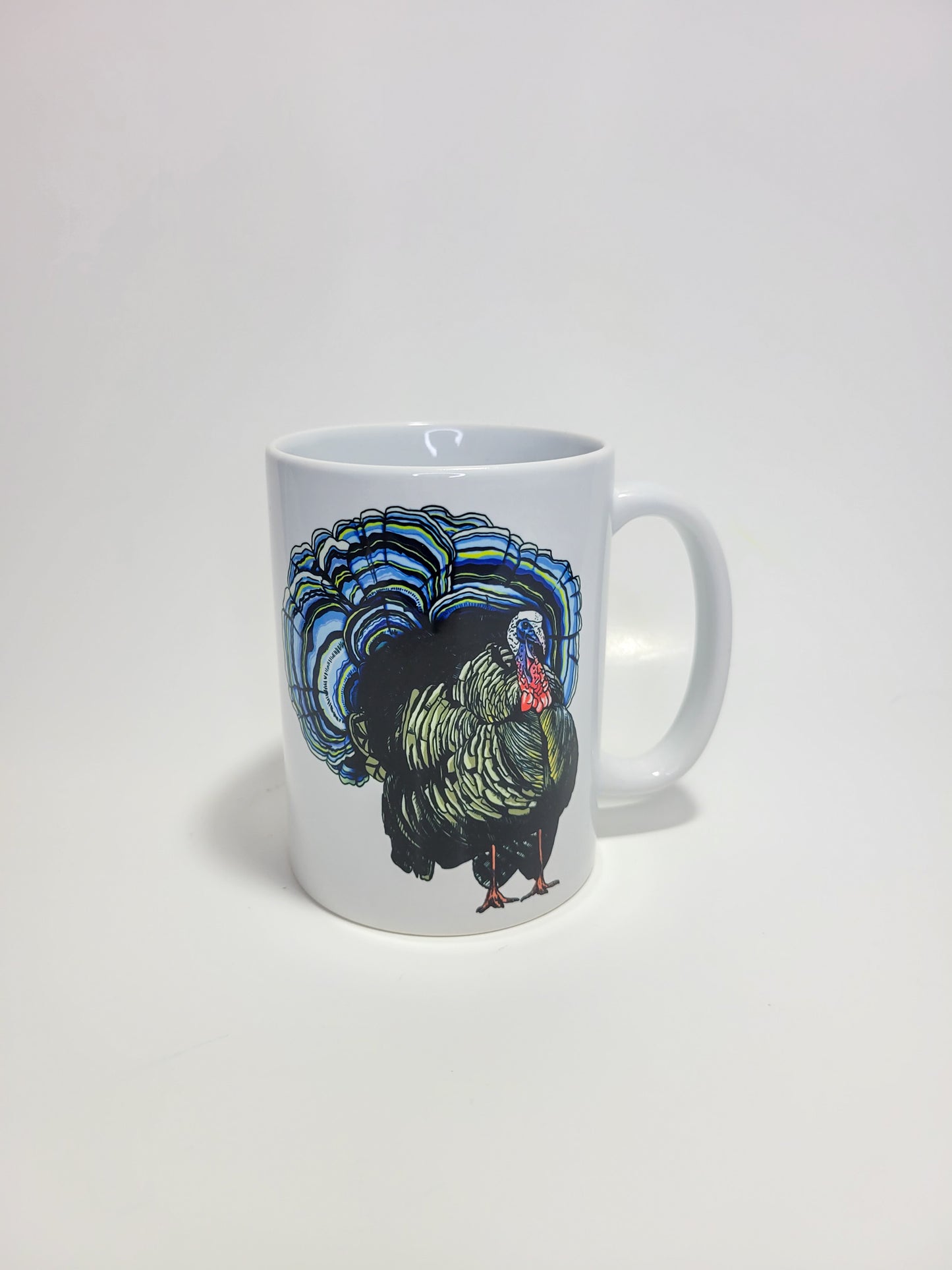 Turkey Tail | Funny Mushroom Mug | Mushroom Artwork on Ceramic Cup | 11oz/15oz Sizes
