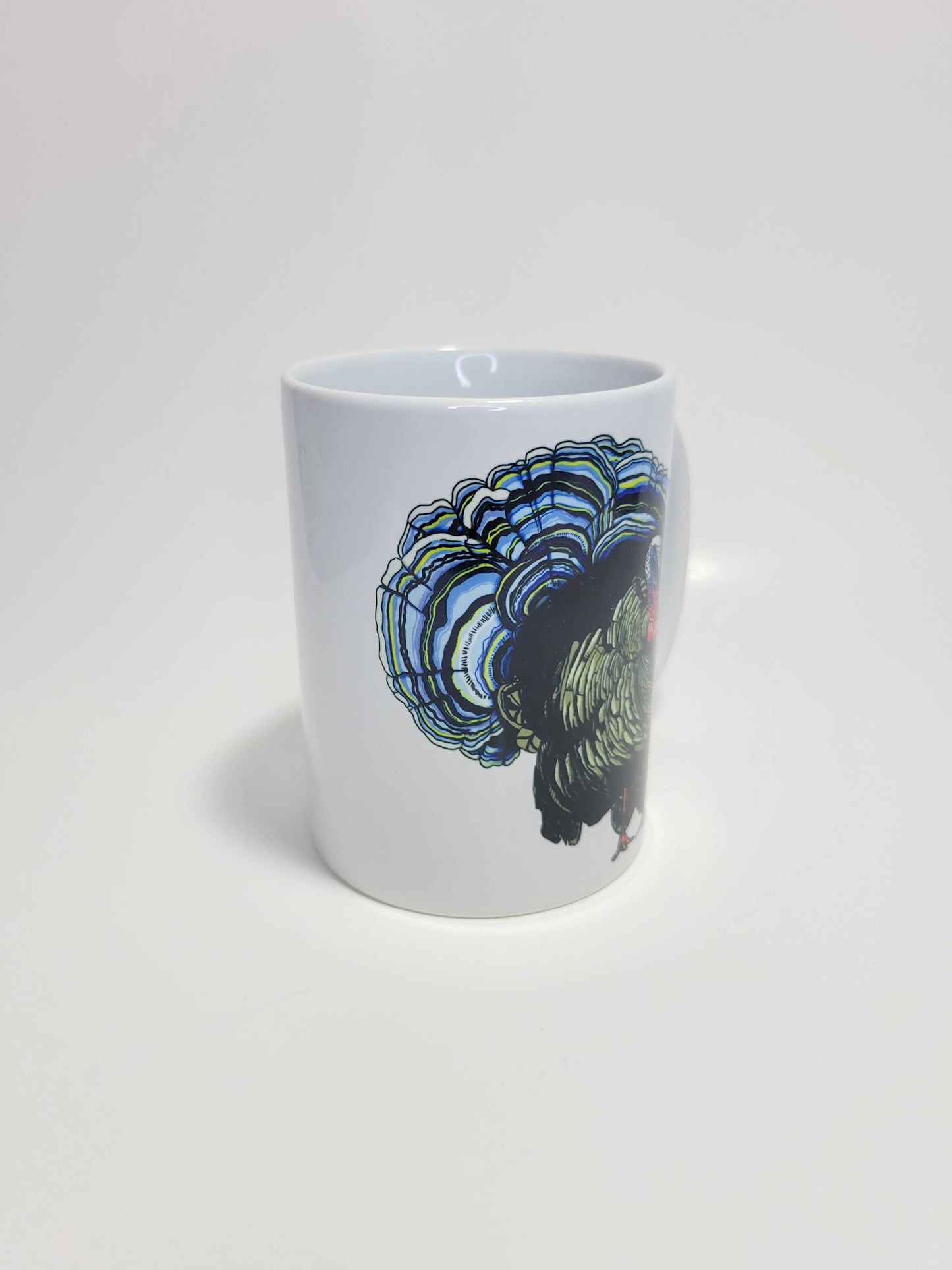 Turkey Tail | Funny Mushroom Mug | Mushroom Artwork on Ceramic Cup | 11oz/15oz Sizes