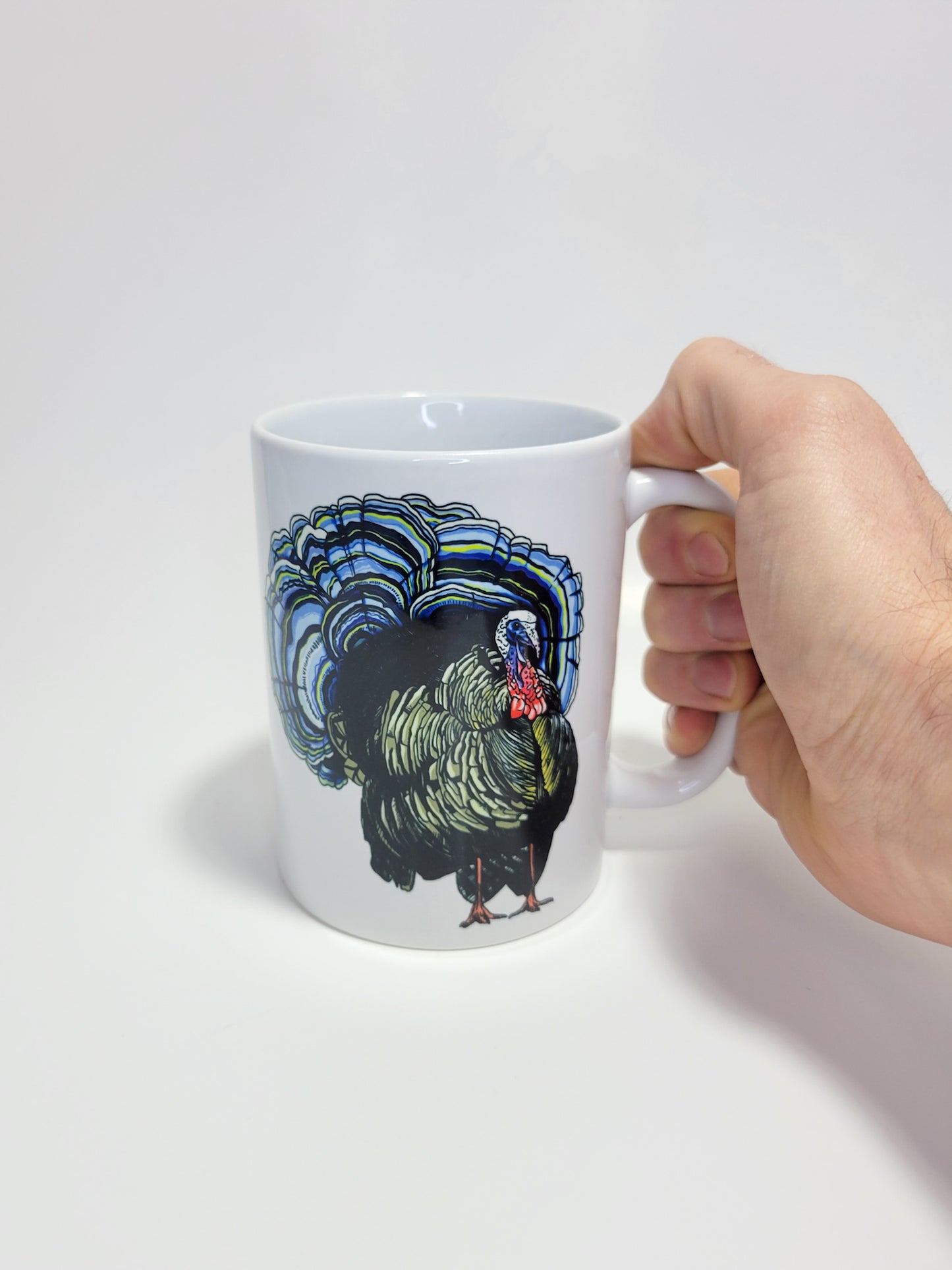 Turkey Tail | Funny Mushroom Mug | Mushroom Artwork on Ceramic Cup | 11oz/15oz Sizes