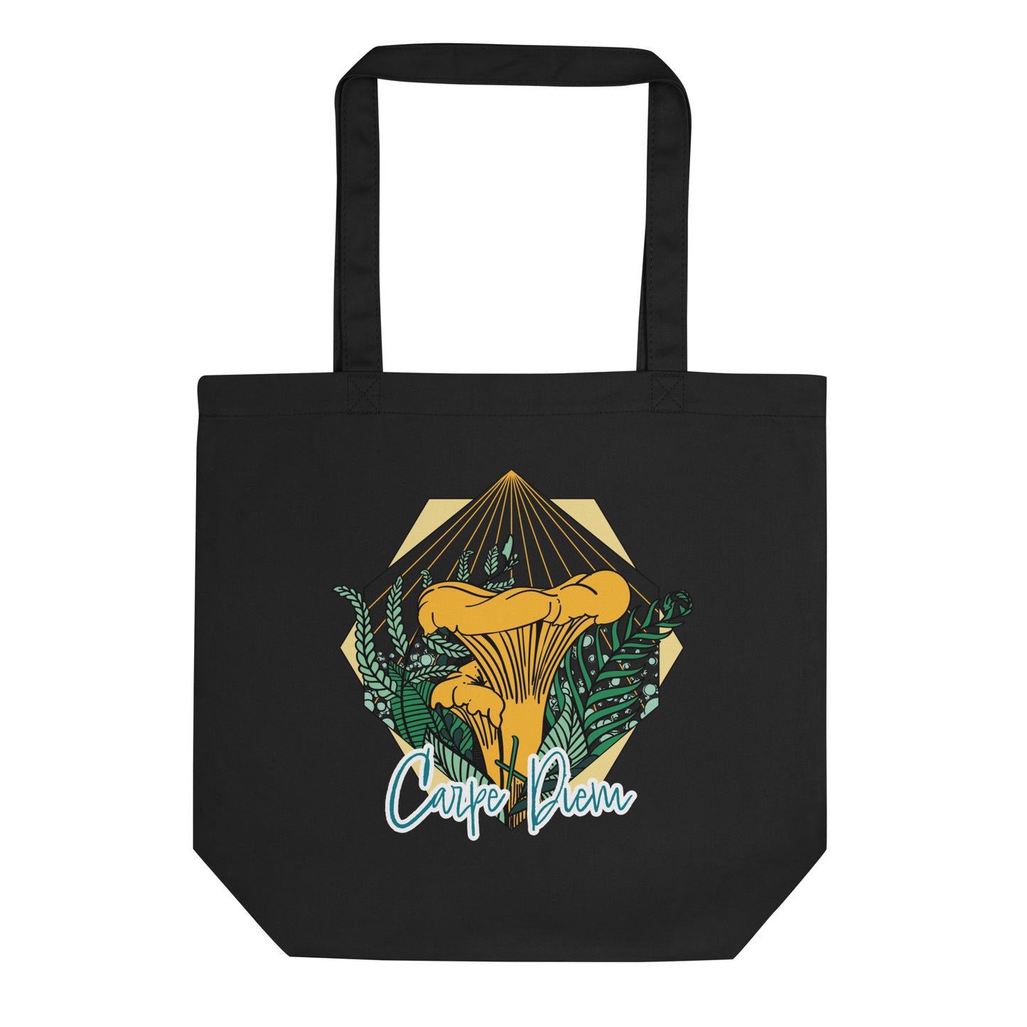 Carpe Diem Chanterelle | Eco-Friendly Tote Bag | Cottagecore Mushroom