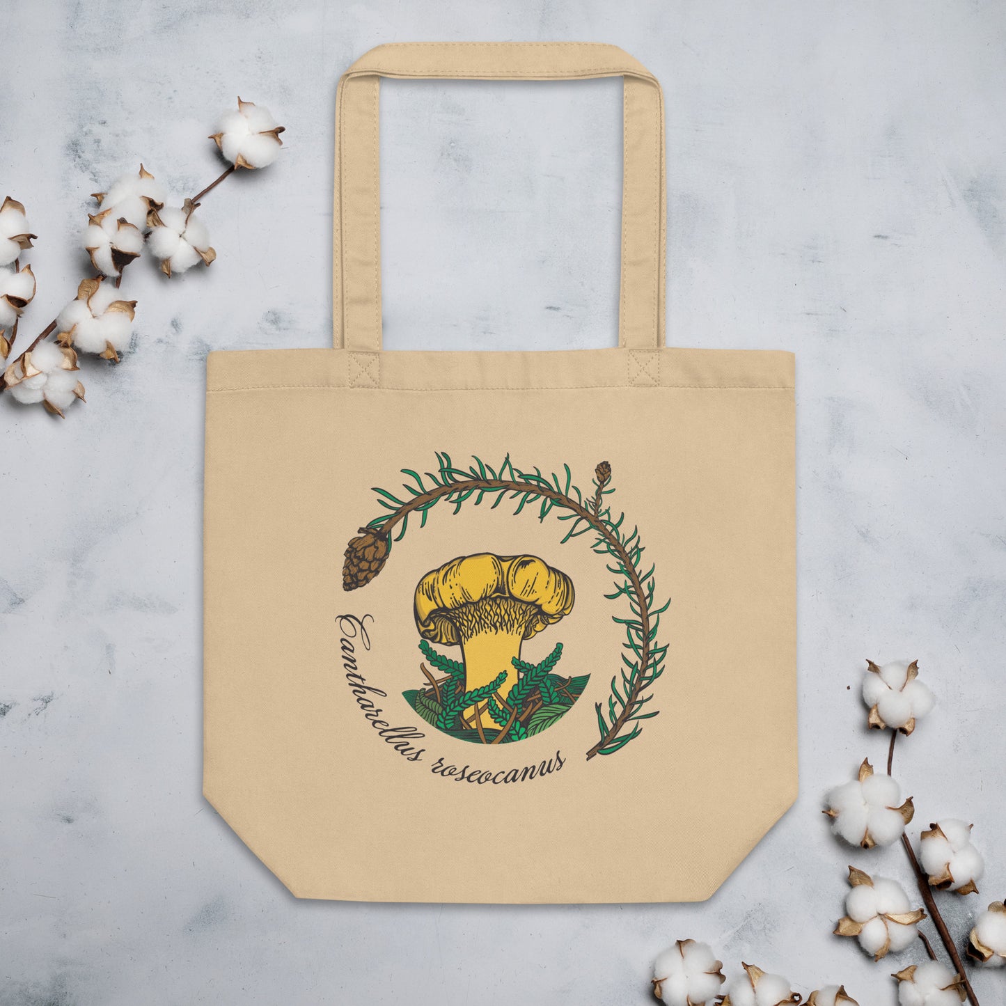 Cantharellus roseocanus | Eco Tote Bag | Rainbow Chanterelle