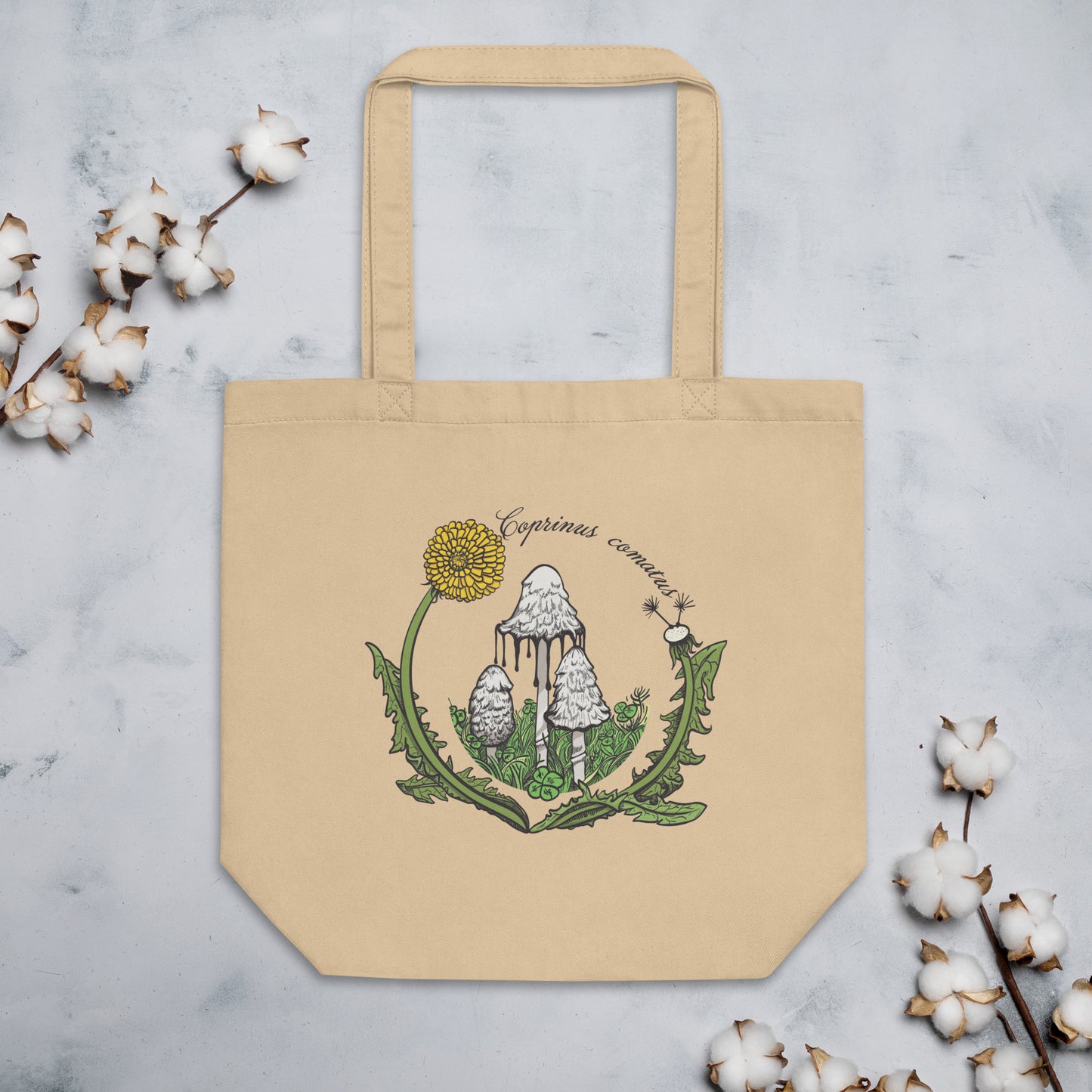 Coprinus comatus | Eco-Friendly Tote Bag | Shaggy Mane Mushroom