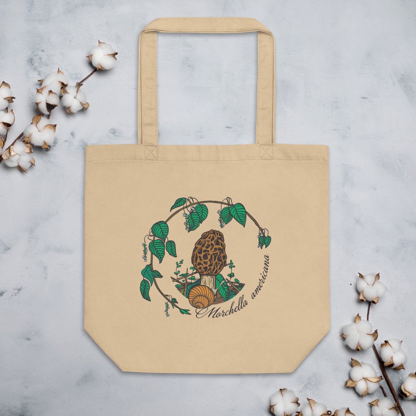 Morchella americana | Eco-Friendly Tote Bag | American Yellow Morel Mushroom
