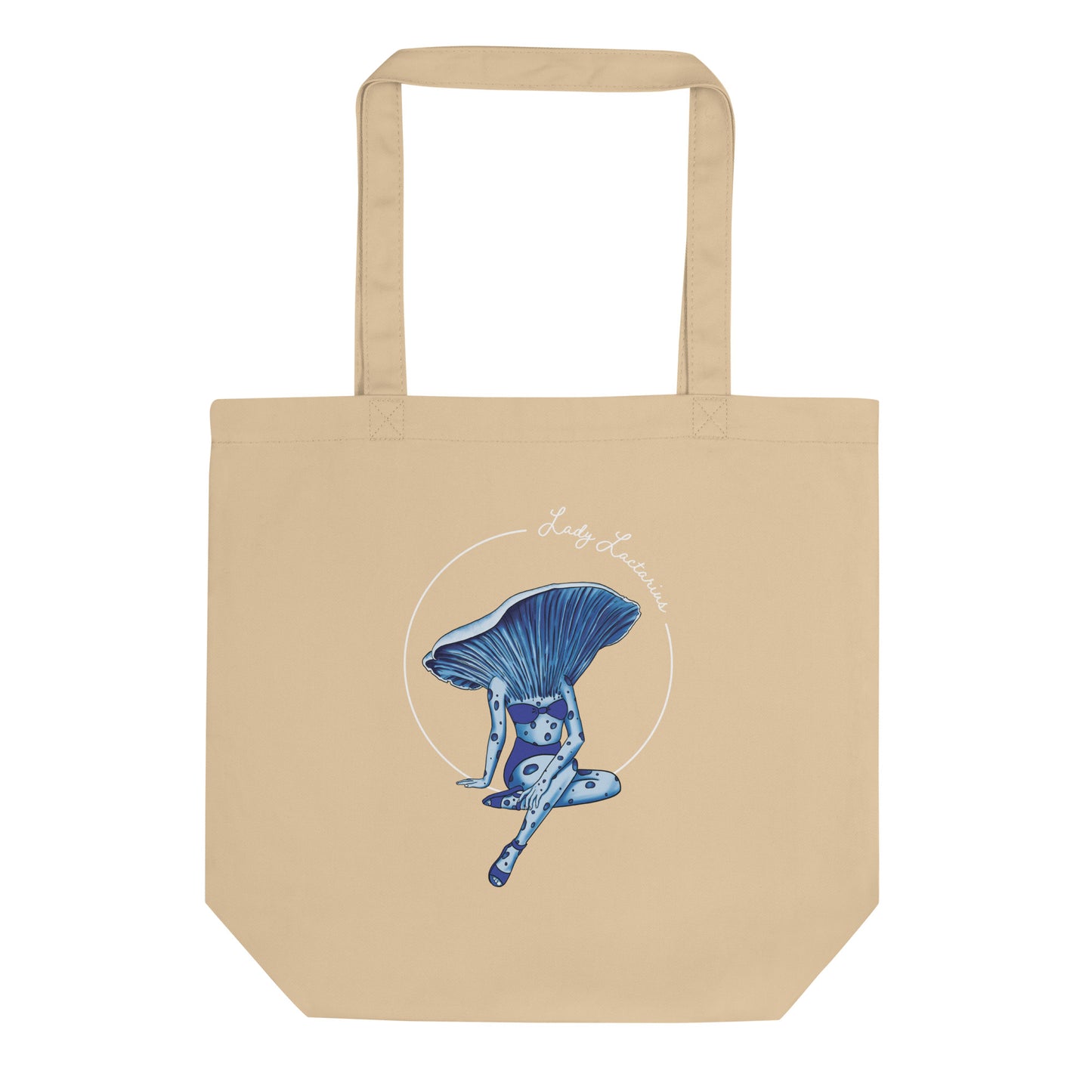Lady Lactarius | Eco-Friendly Tote Bag | Sexy Mushroom Pinup Girl
